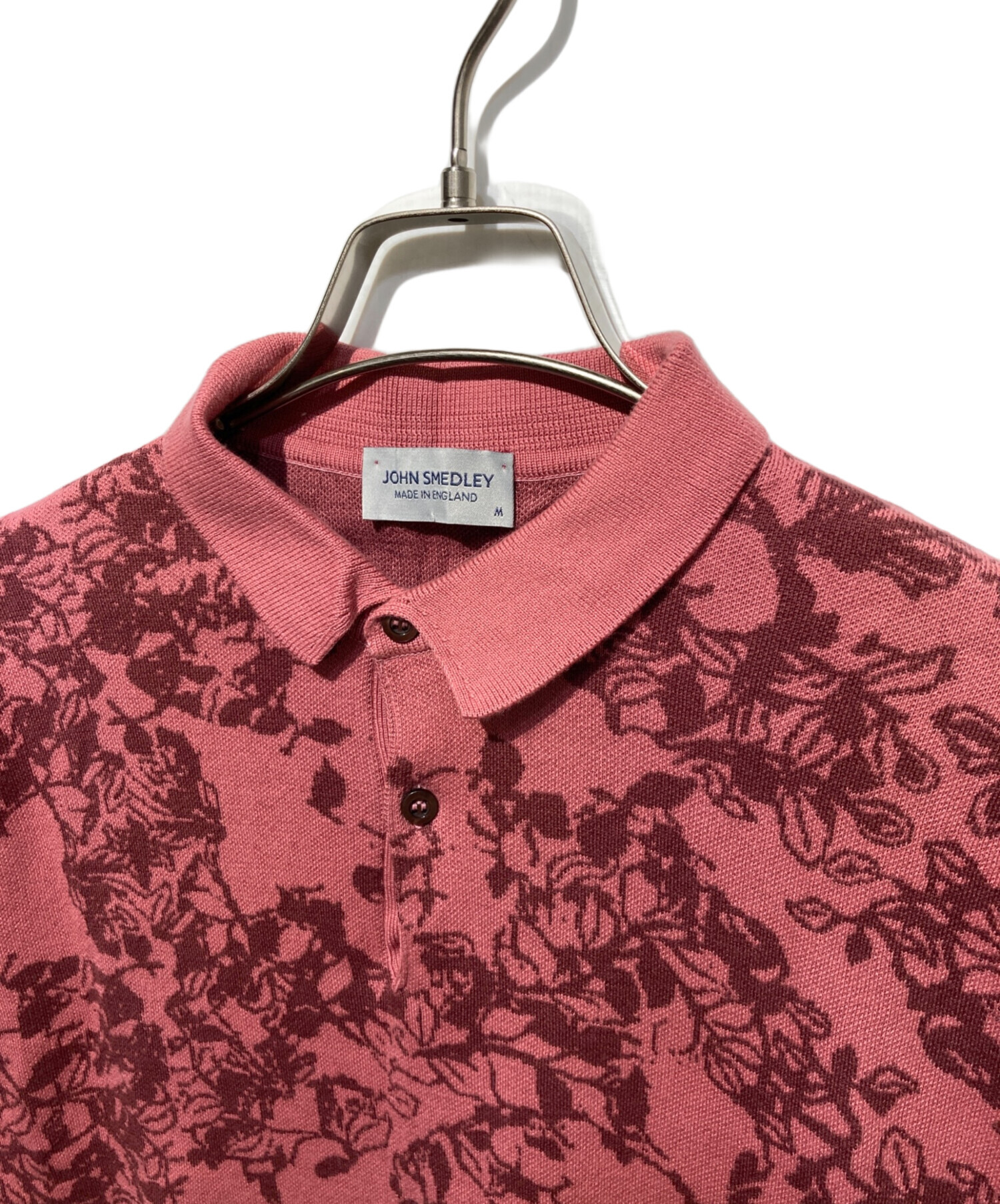 JOHN SMEDLEY グラスピンク ポロシャツ M JOHN SMEDLEY（ジョンスメドレー） ポロシャツ RHODES ITALIAN FIT