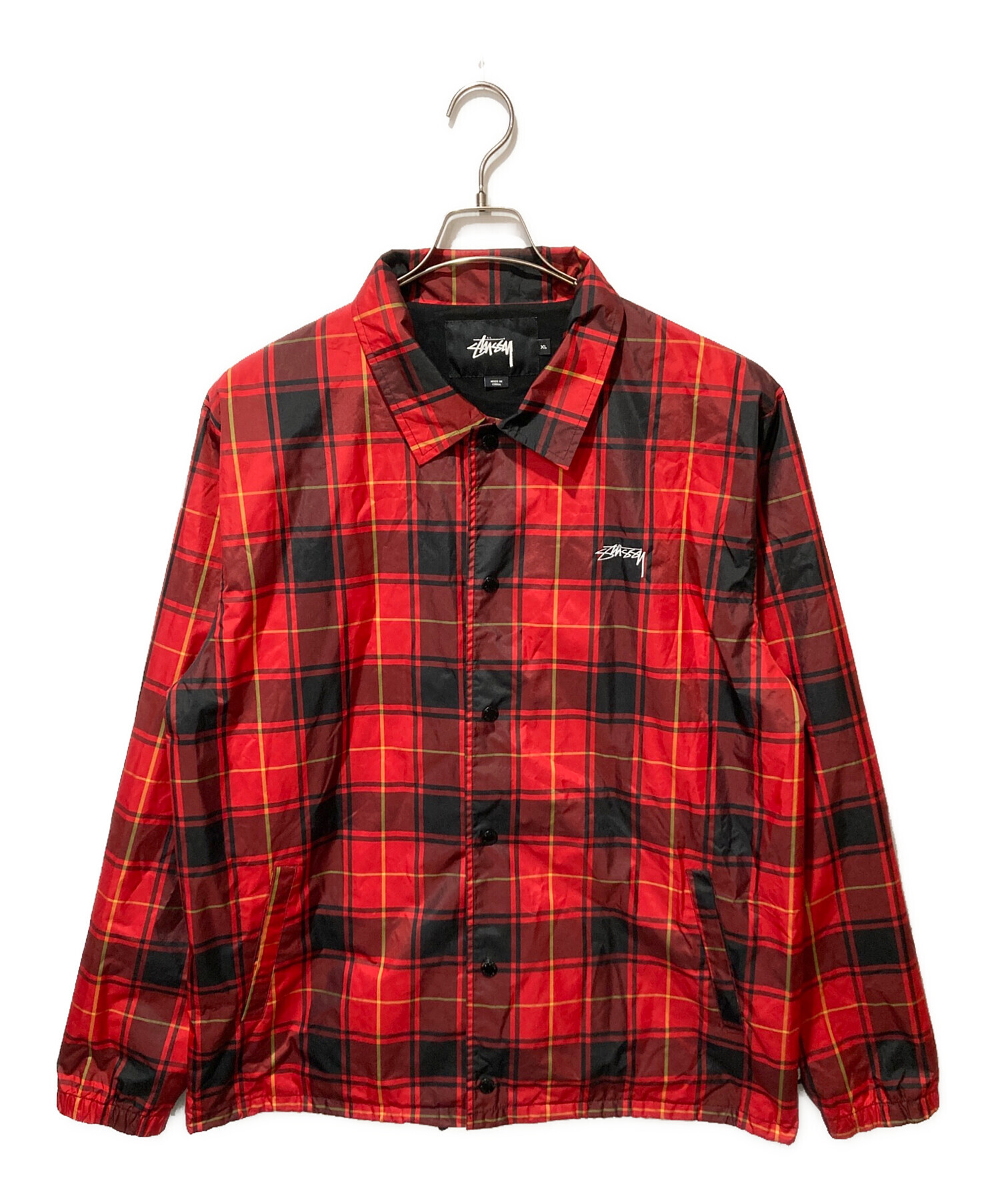 中古・古着通販】stussy (ステューシー) コーチジャケット レッド
