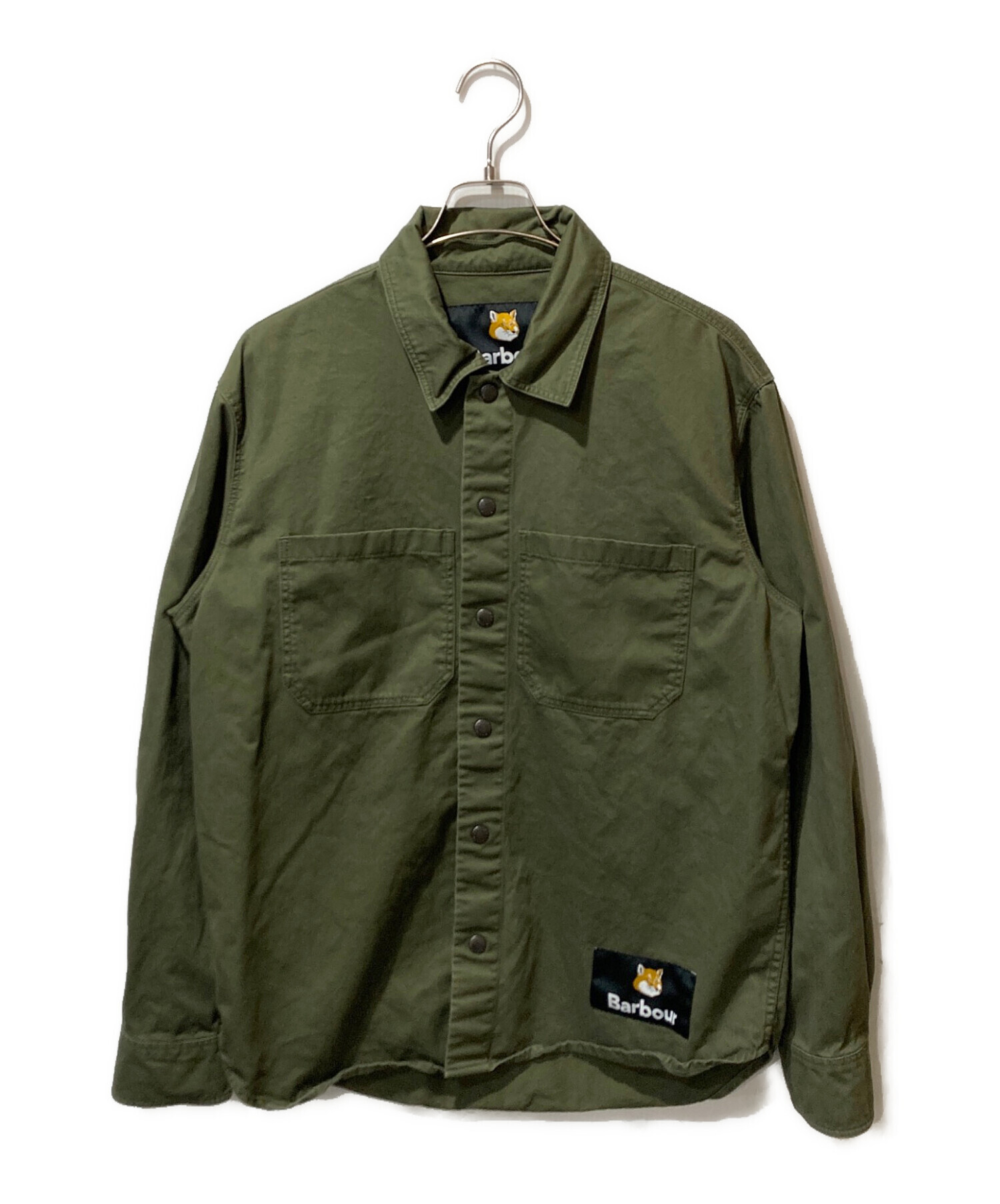MAISON KITSUNE×BARBOUR オーバーシャツ 中古・古着通販】maison kitsune (メゾンキツネ) Barbour (バブアー