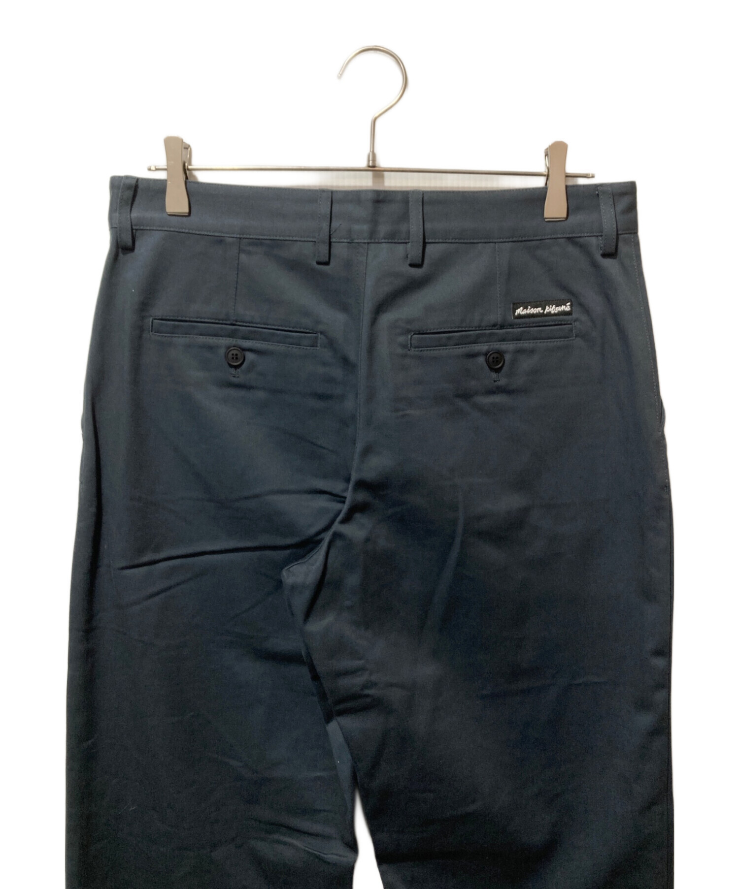 中古・古着通販】maison kitsune (メゾンキツネ) チノパンツ ネイビー