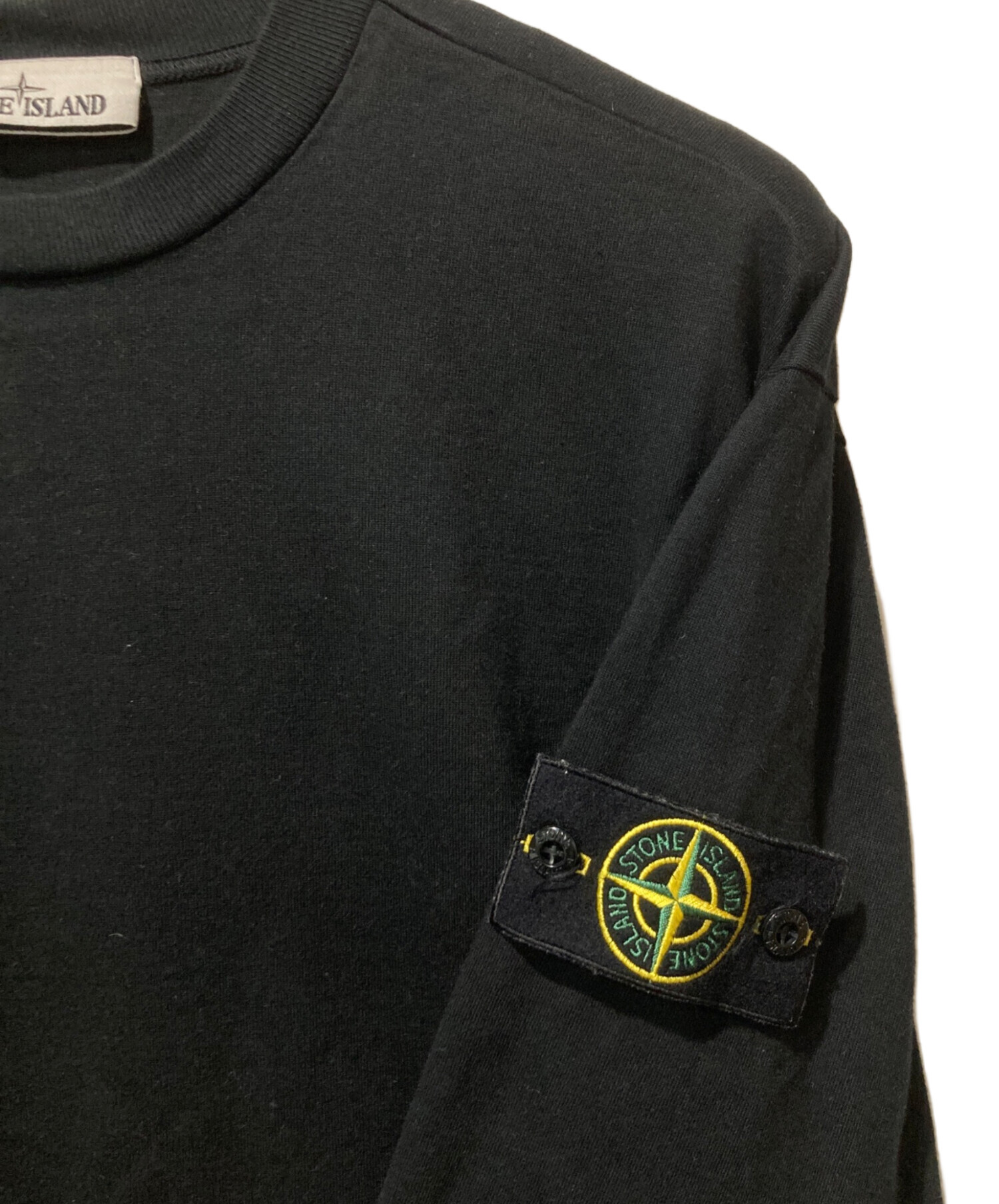 STONE ISLAND グレー M ボタン付き長袖カットソー STONE ISLAND 