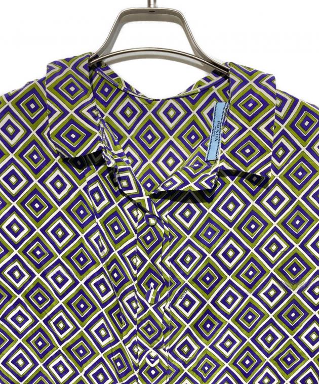 中古・古着通販】PRADA (プラダ) シルク総柄ノースリーブブラウス