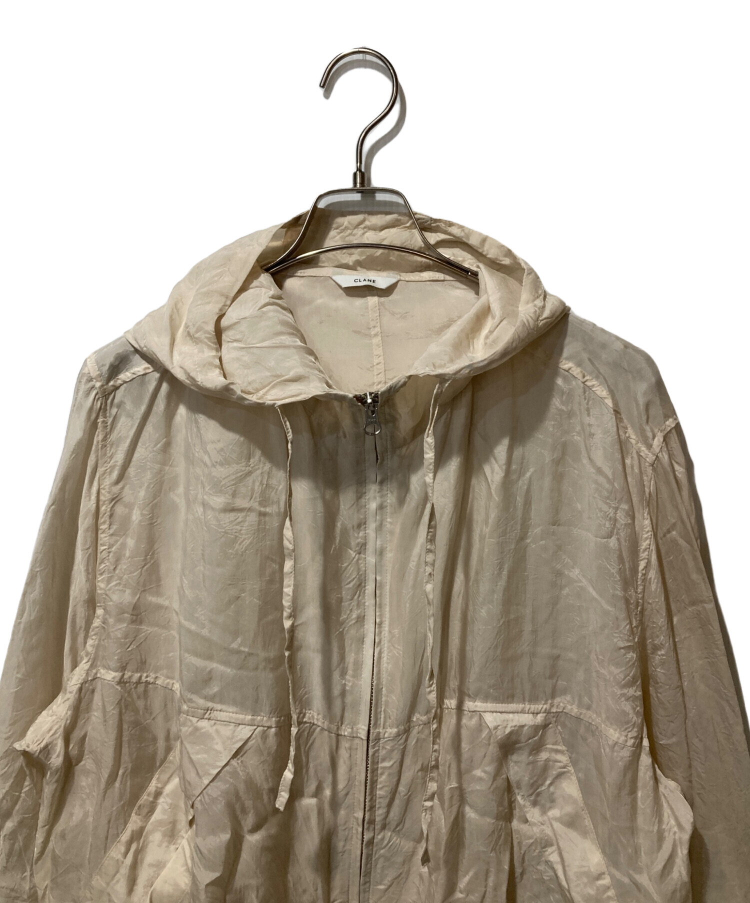 CLANE SHEER AIRY ZIP HOODIE キュプラ UVカット SHEER AIRY ZIP