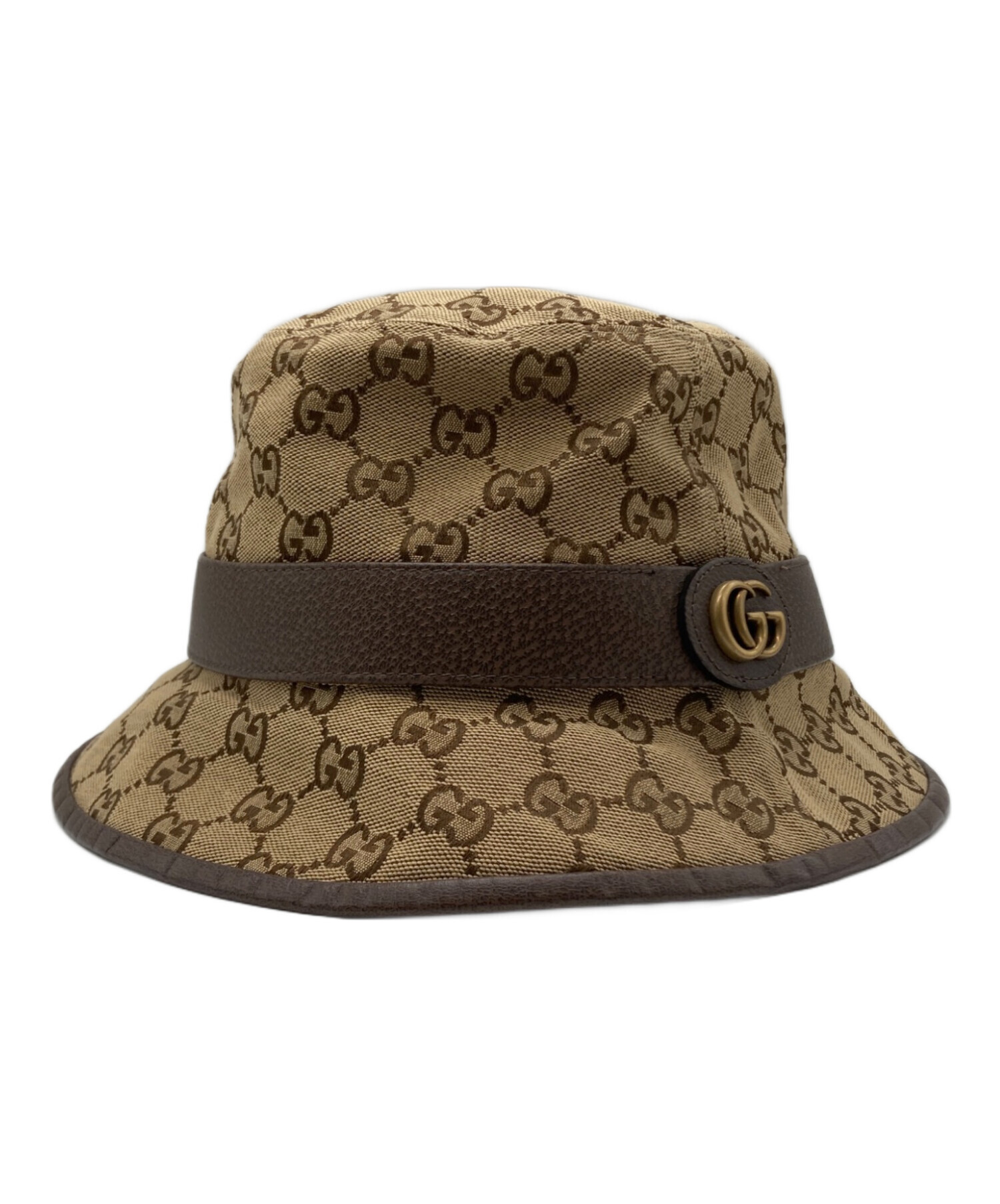 中古・古着通販】GUCCI (グッチ) GGキャンバスハット ブラウン サイズ