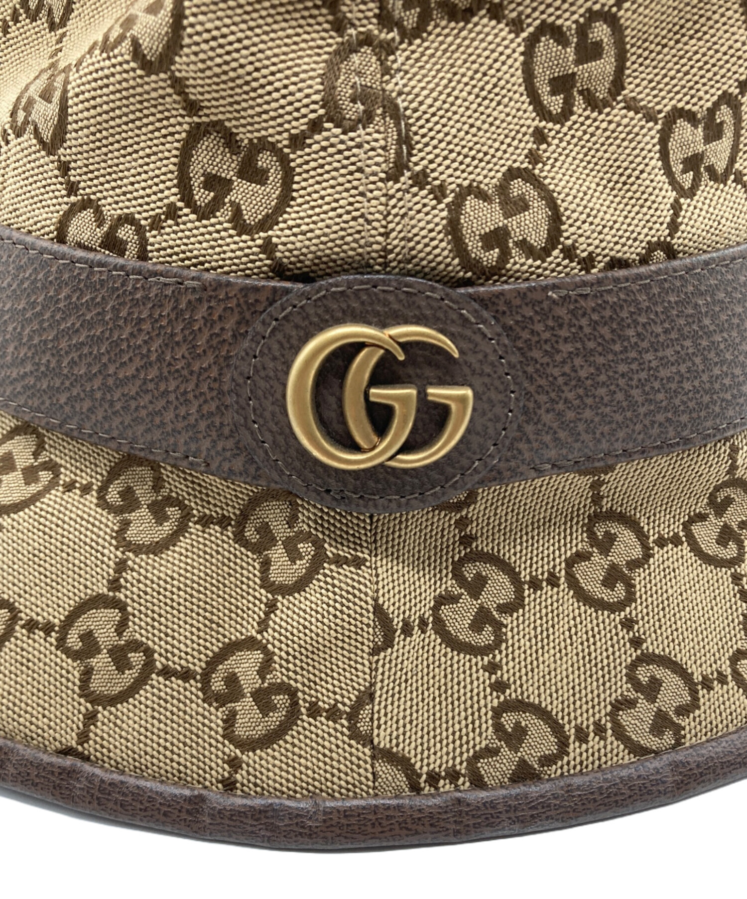 中古・古着通販】GUCCI (グッチ) GGキャンバスハット ブラウン サイズ 中古・古着通販】GUCCI (グッチ) GGキャンバスハット ブラウン サイズ