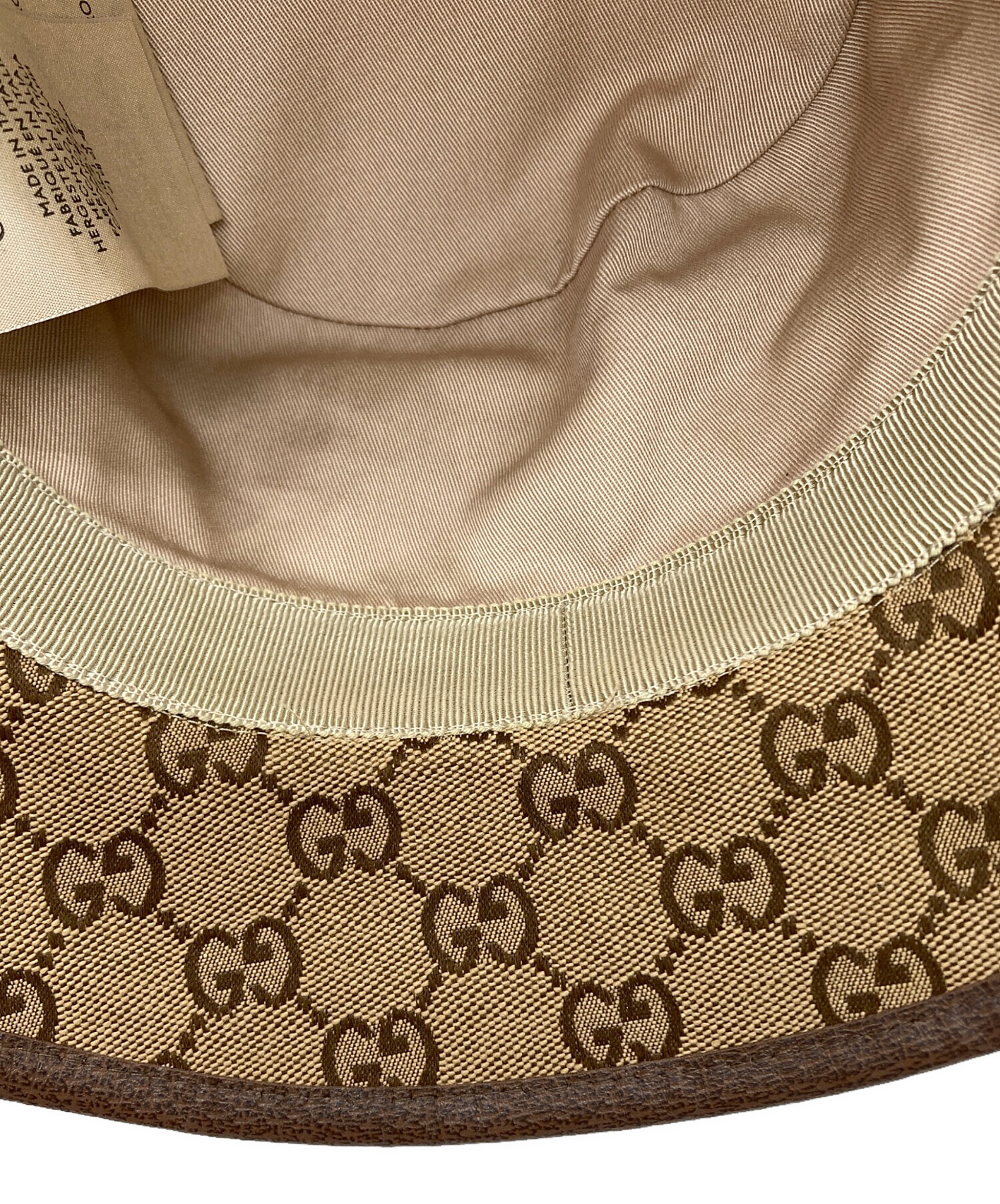 中古・古着通販】GUCCI (グッチ) GGキャンバスハット ブラウン サイズ 中古・古着通販】GUCCI (グッチ) GGキャンバスハット ブラウン サイズ