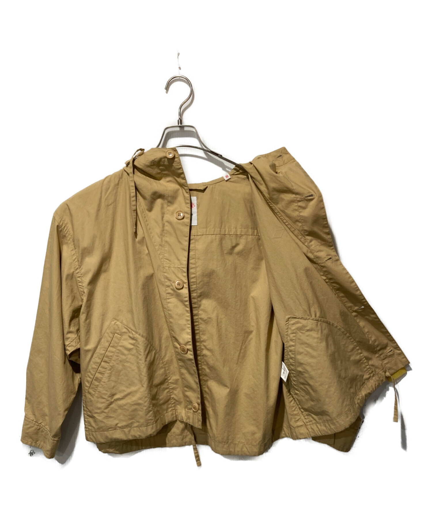 【美品】DANTON フーデッドジャケット 36ベージュ 春アウター 中古・古着通販】DANTON (ダントン) フーデッドジャケット ベージュ