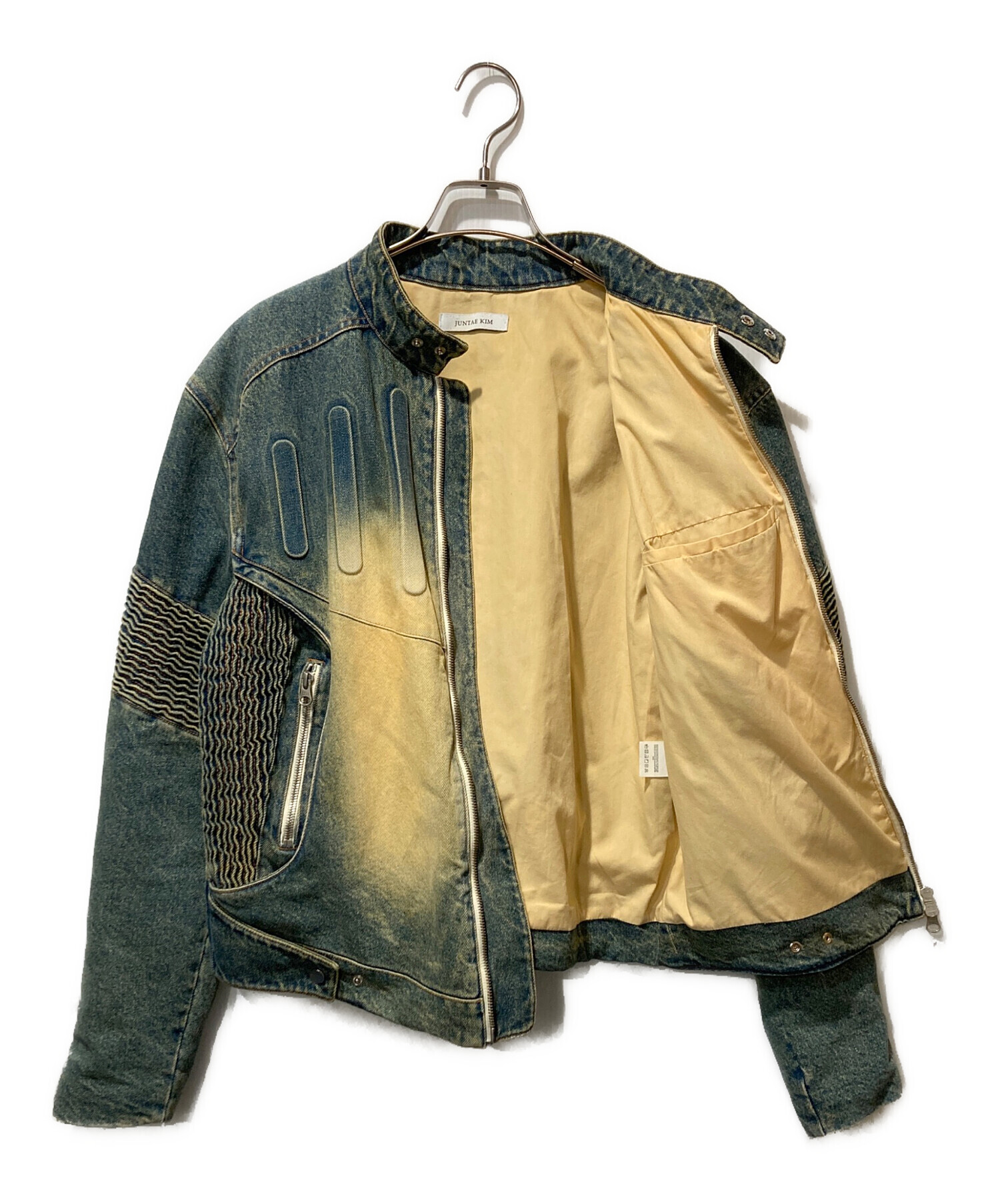 中古・古着通販】JUNTAE KIM (ジュンテ キム) デニムライダース 