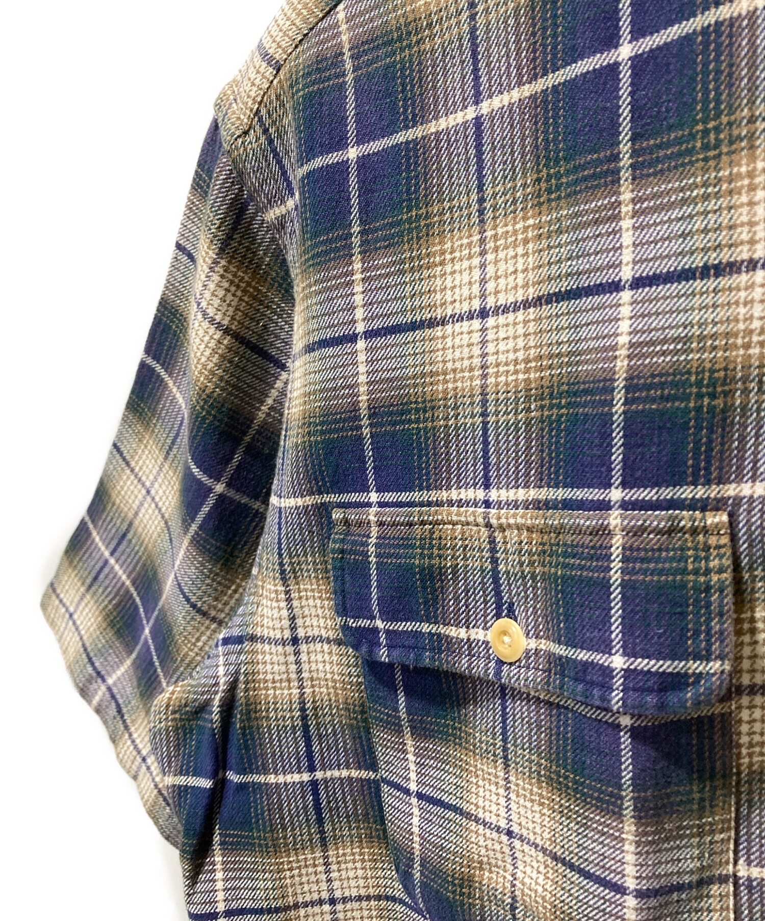 中古・古着通販】RRL (ダブルアールエル) 90's 半袖チェックシャツ