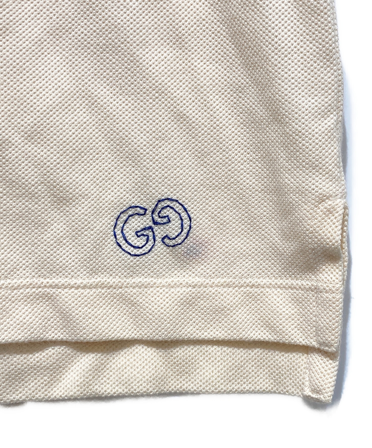 中古・古着通販】GUCCI (グッチ) エンブロイダリー半袖ポロシャツ