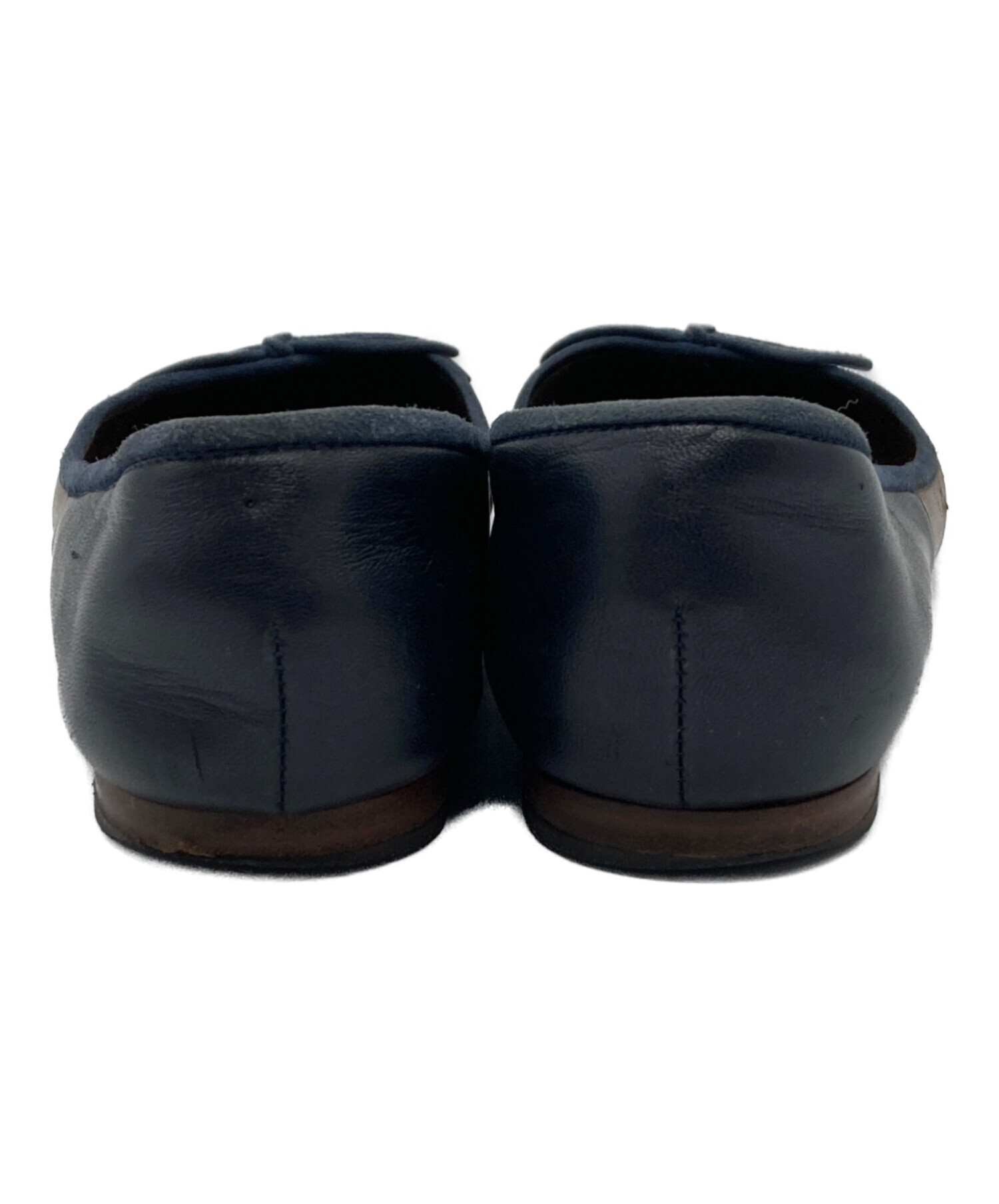 【未使用】セリーヌ　パンプス 中古・古着通販】CELINE (セリーヌ) フラットパンプス ネイビー