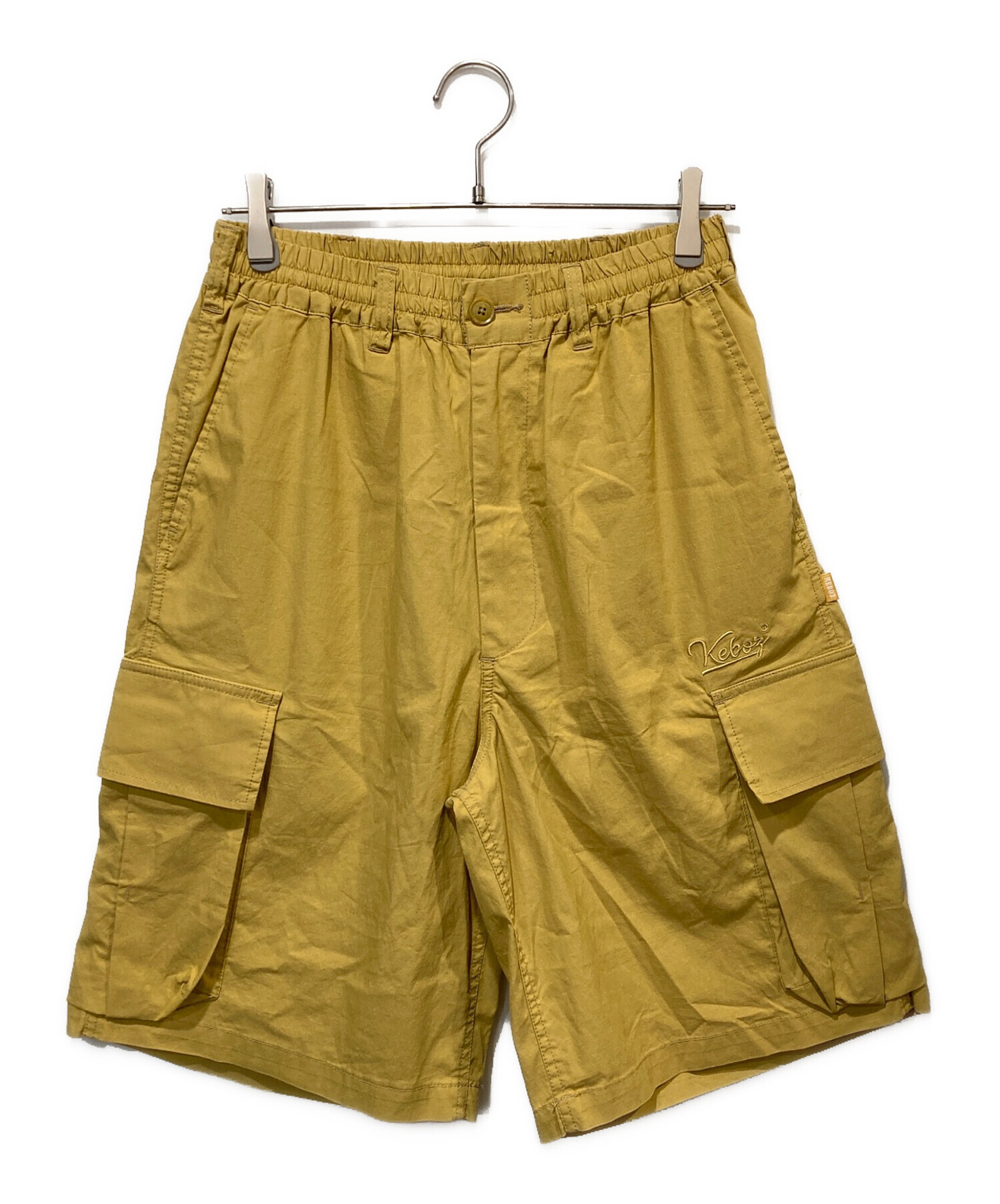 中古・古着通販】KEBOZ (ケボズ) ハーフカーゴパンツ イエロー サイズ 