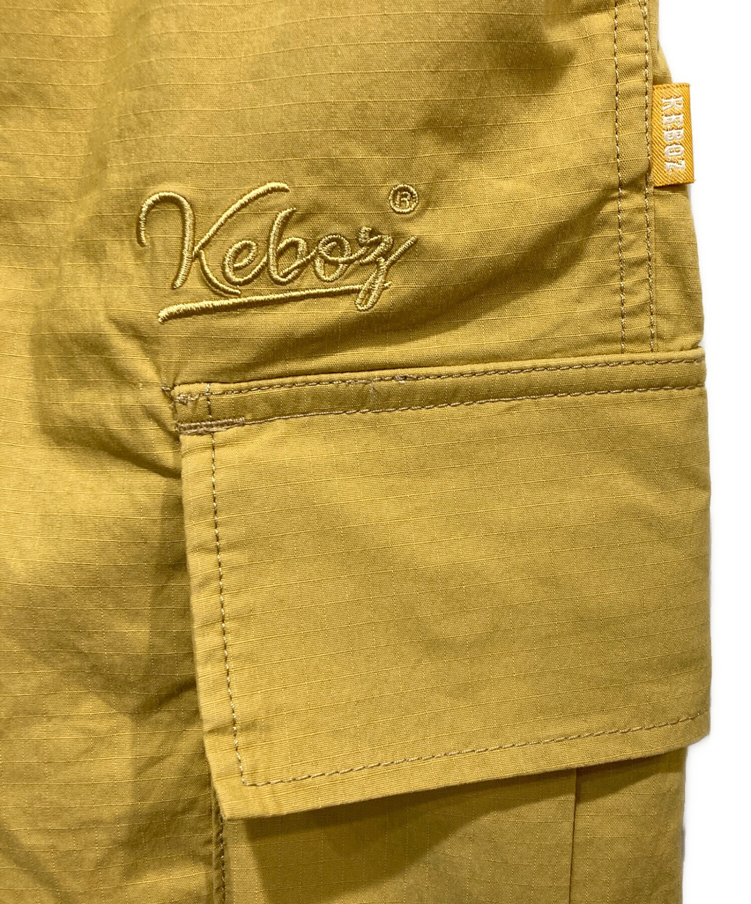 中古・古着通販】KEBOZ (ケボズ) ハーフカーゴパンツ イエロー サイズ 