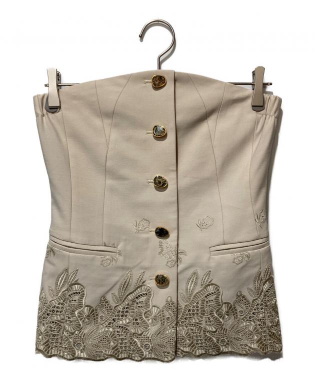 ◆完売商品MURRAL Quartz embroidery ビスチェ ミューラル 中古・古着通販】MURRAL (ミューラル) Morpho embroidery bustier