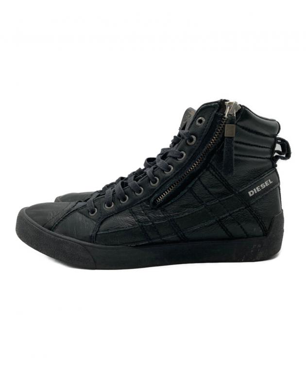 中古・古着通販】DIESEL (ディーゼル) ハイカットスニーカー ブラック 