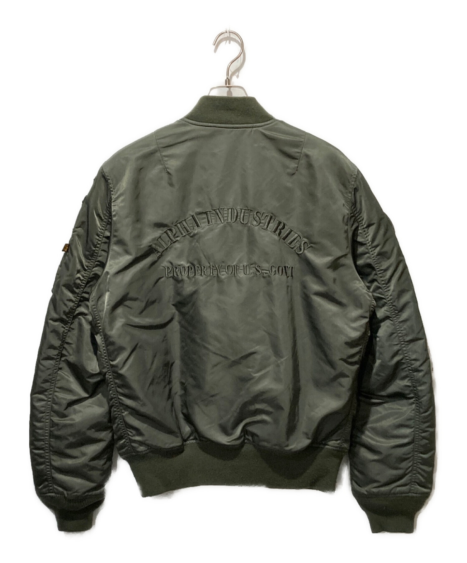 【美品】Alpha Industries MA-1 ジャケット 刺繍ワッペン古着 中古・古着通販】ALPHA (アルファ) MA-1 ワッペンジャケット オリーブ