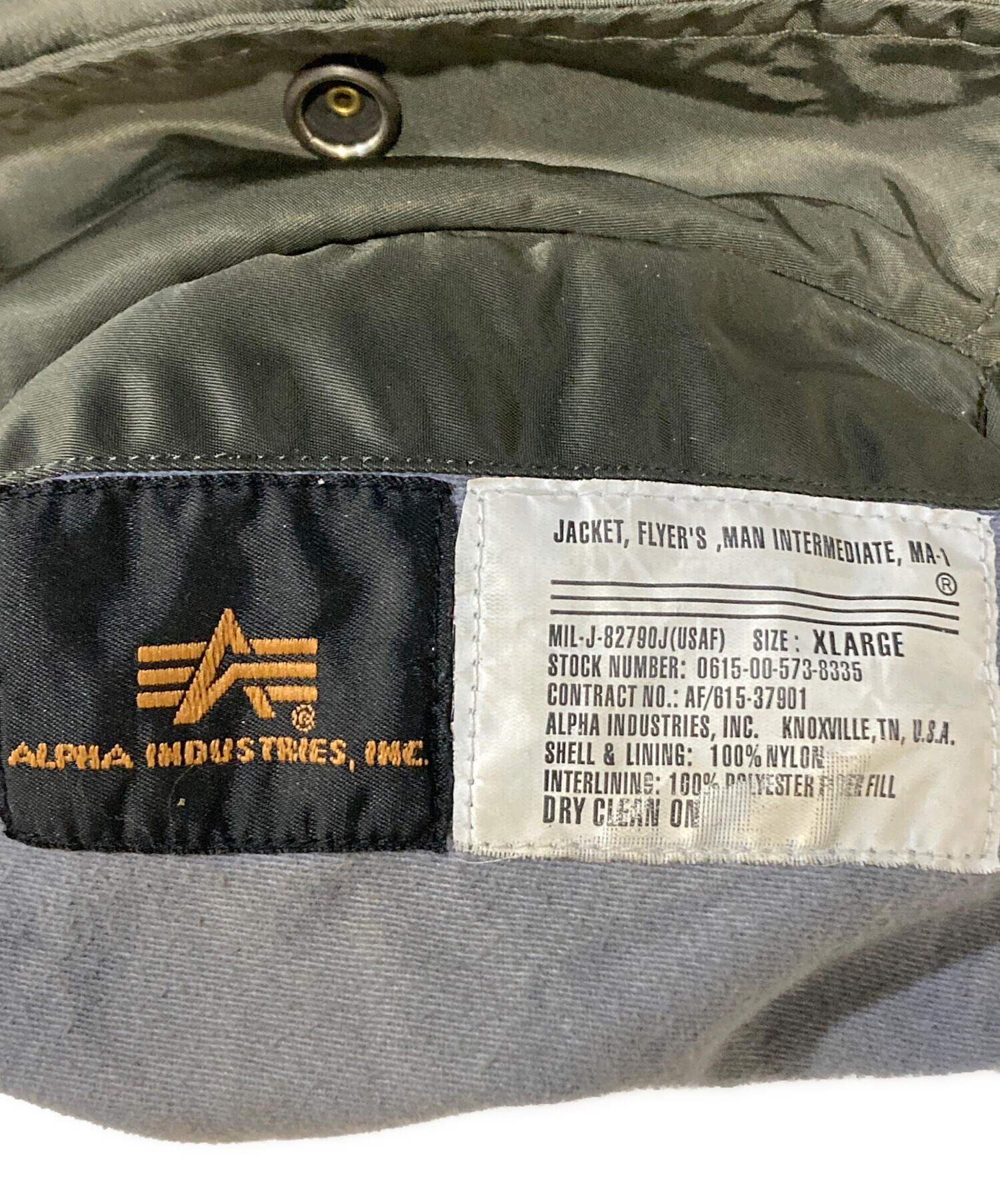 中古・古着通販】ALPHA (アルファ) MA-1 ワッペンジャケット オリーブ