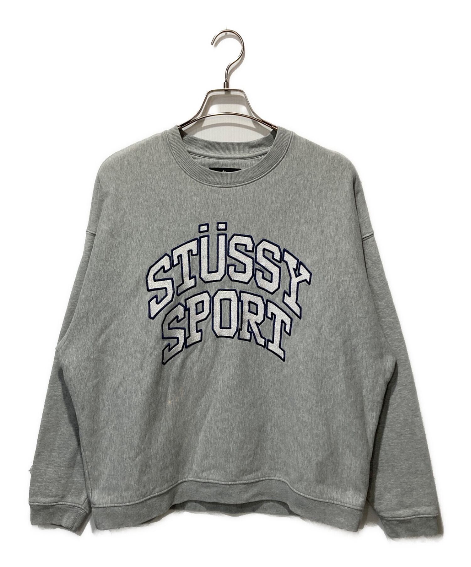 ステューシー　ビッグサイズ刺繍ロゴ　USA製　スウェットトレーナー 中古・古着通販】stussy (ステューシー) 刺繍ロゴスウェット グレー