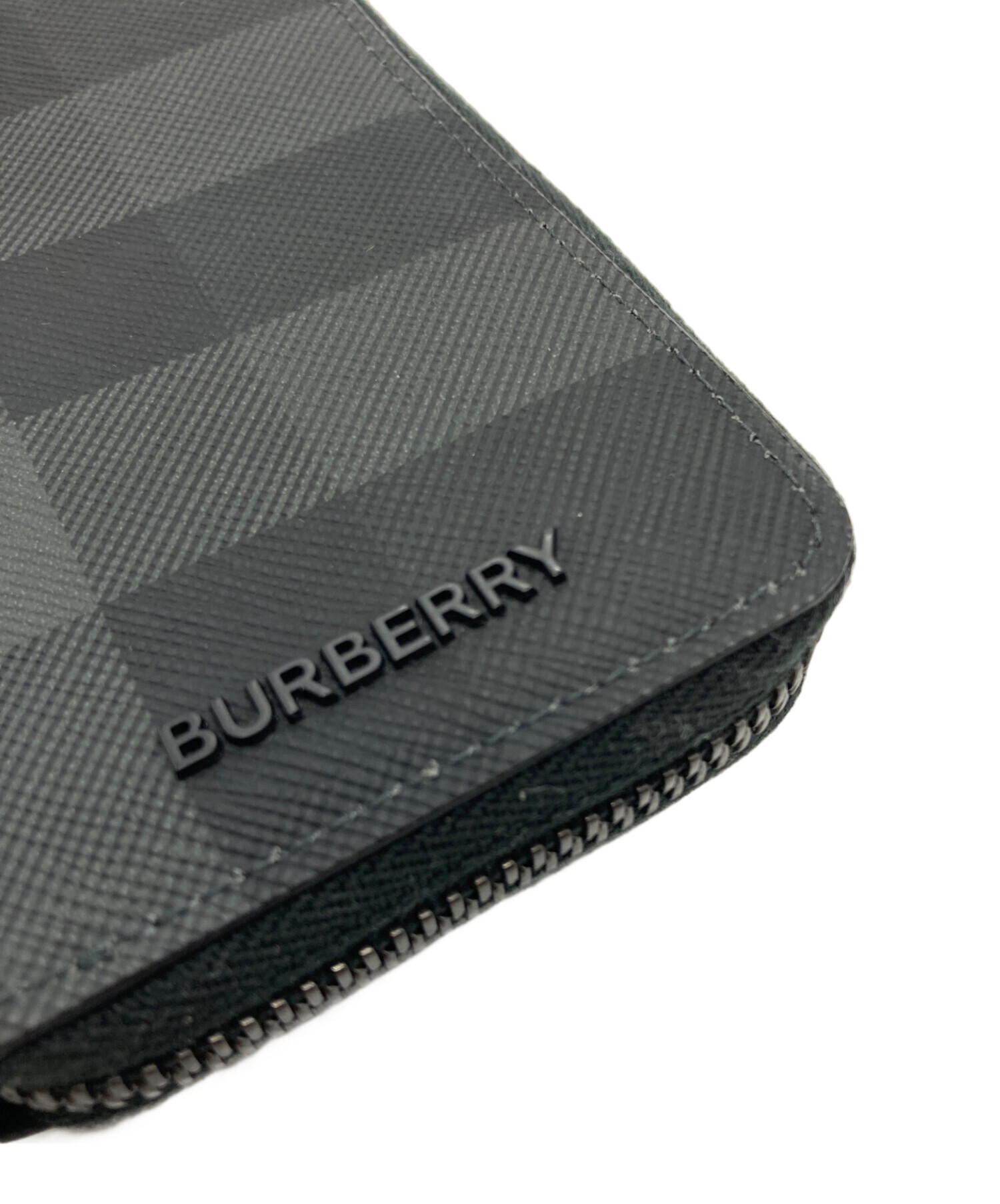 BURBERRY ケース・小銭入れ ブラック・グレー 中古・古着通販】BURBERRY (バーバリー) コインケース ブラック×グレー