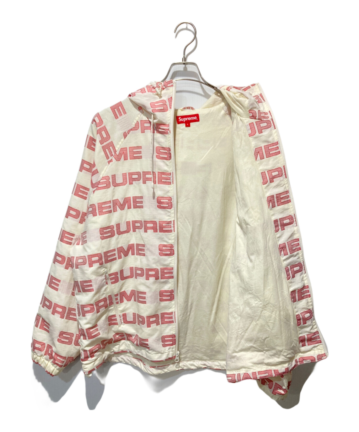 ジャケット・アウター Supreme Logo Ripstop Hooded Track Jacket 中古・古着通販】Supreme (シュプリーム) 21AW Logo Ripstop Hooded