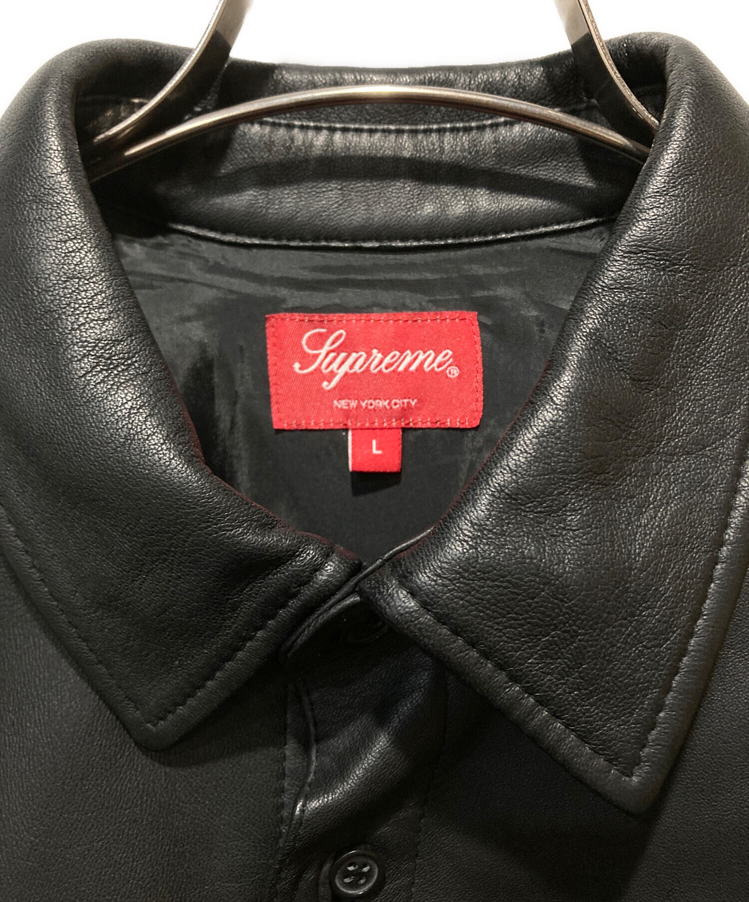 Supreme Leather Shirt シュプリーム レザー シャツ 中古・古着通販】Supreme (シュプリーム) Leather Shirtレザーシャツ