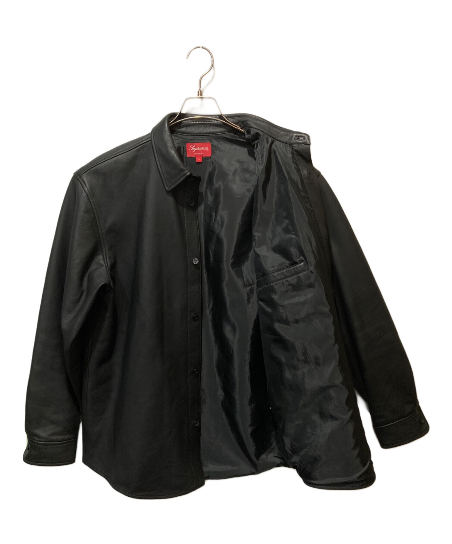 Supreme Leather Shirt シュプリーム レザー シャツ 中古・古着通販】Supreme (シュプリーム) Leather Shirtレザーシャツ