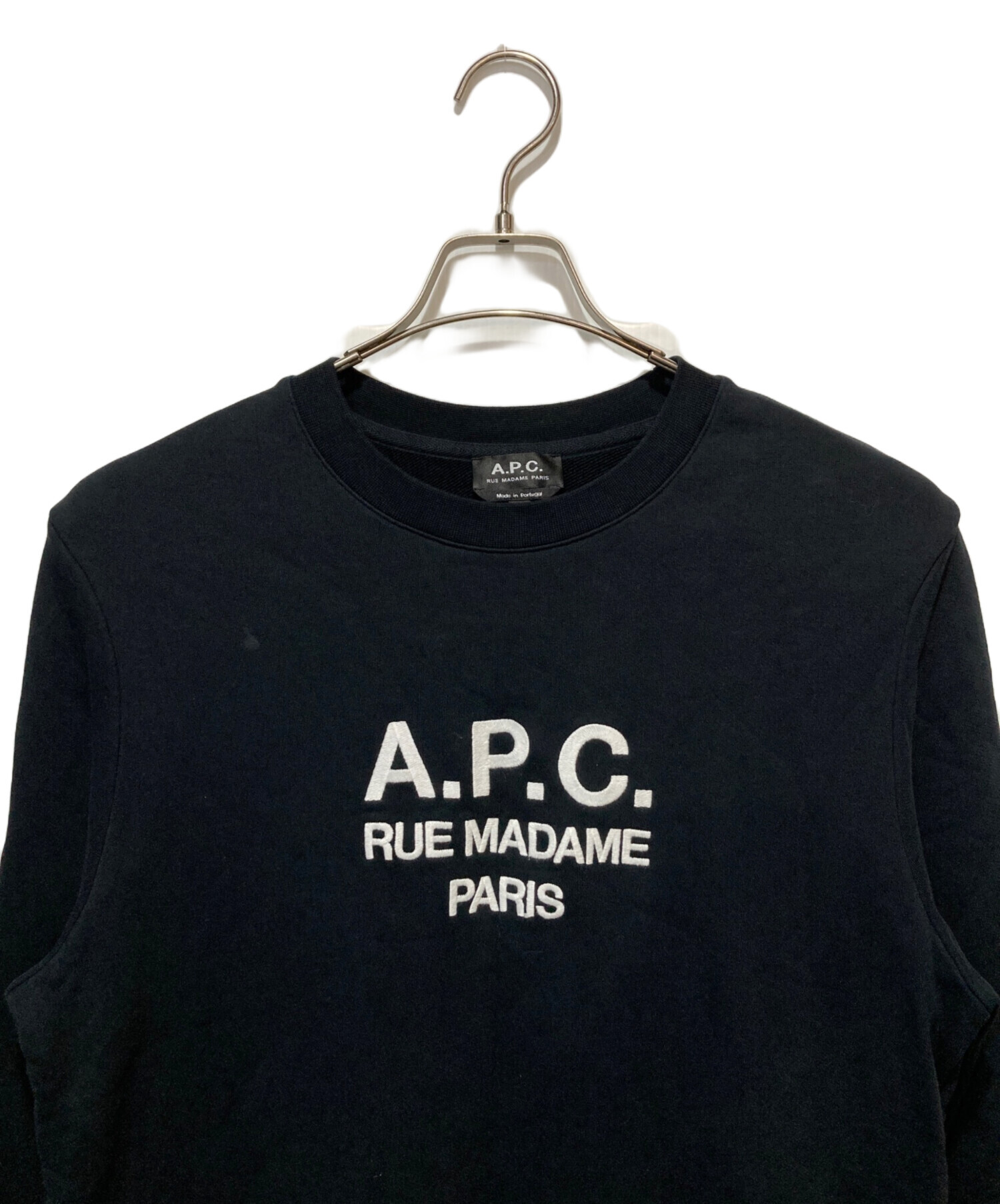 A.P.C - 【新品未使用】アーペーセー 刺繍 ロゴ スウェット レディスM 中古・古着通販】A.P.C. (アーペーセー) クルーネックロゴ刺繍