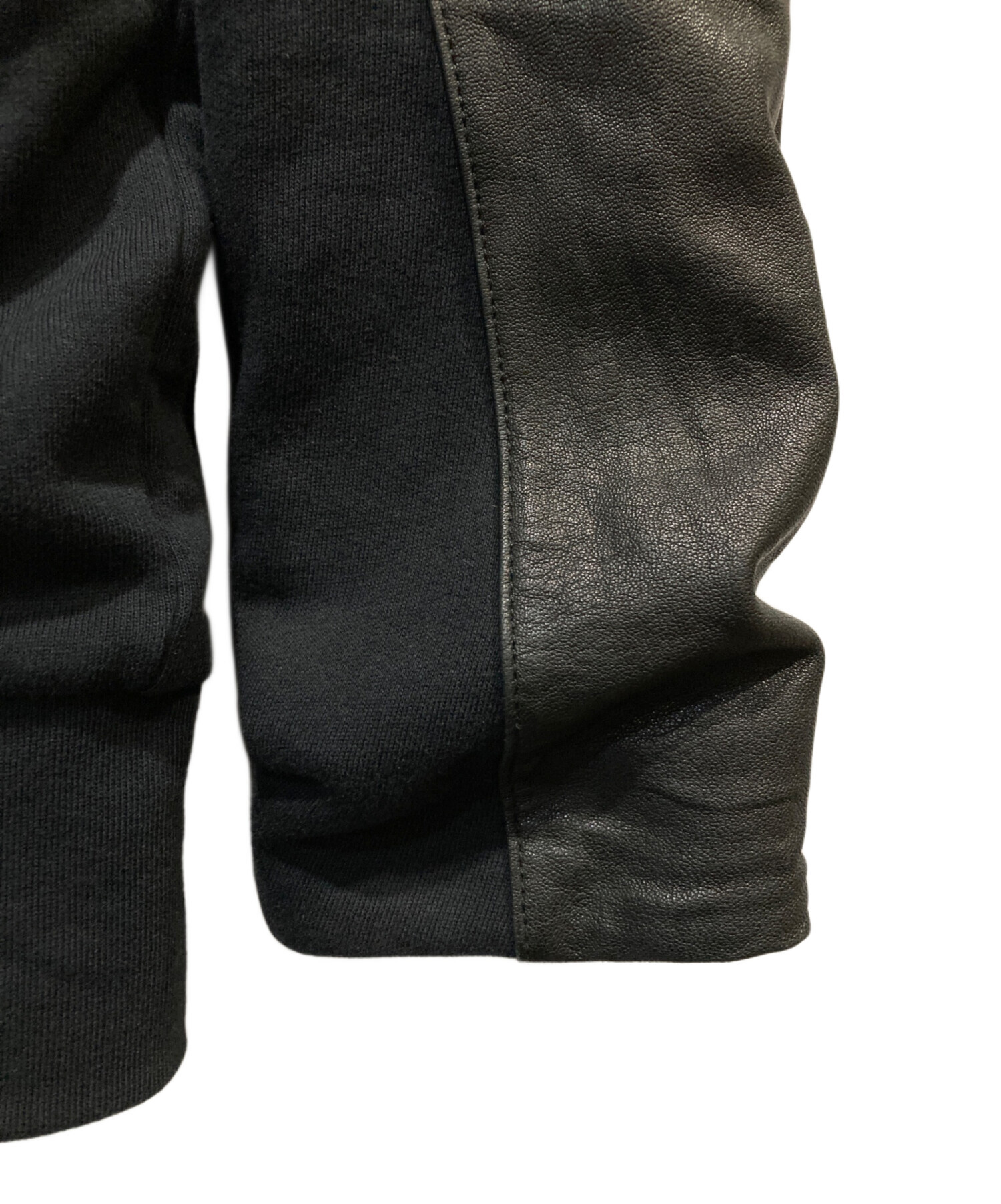 中古・古着通販】DIESEL (ディーゼル) ラムレザー切替ジャケット