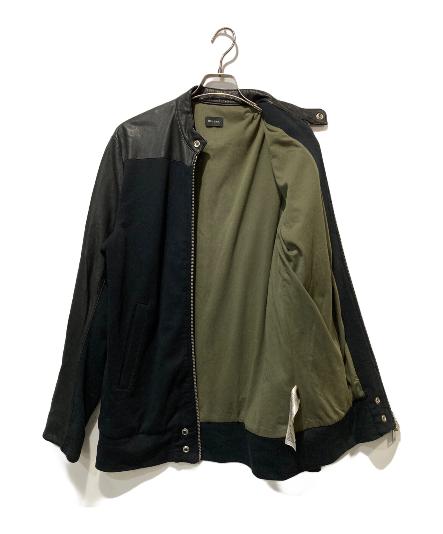 中古・古着通販】DIESEL (ディーゼル) ラムレザー切替ジャケット