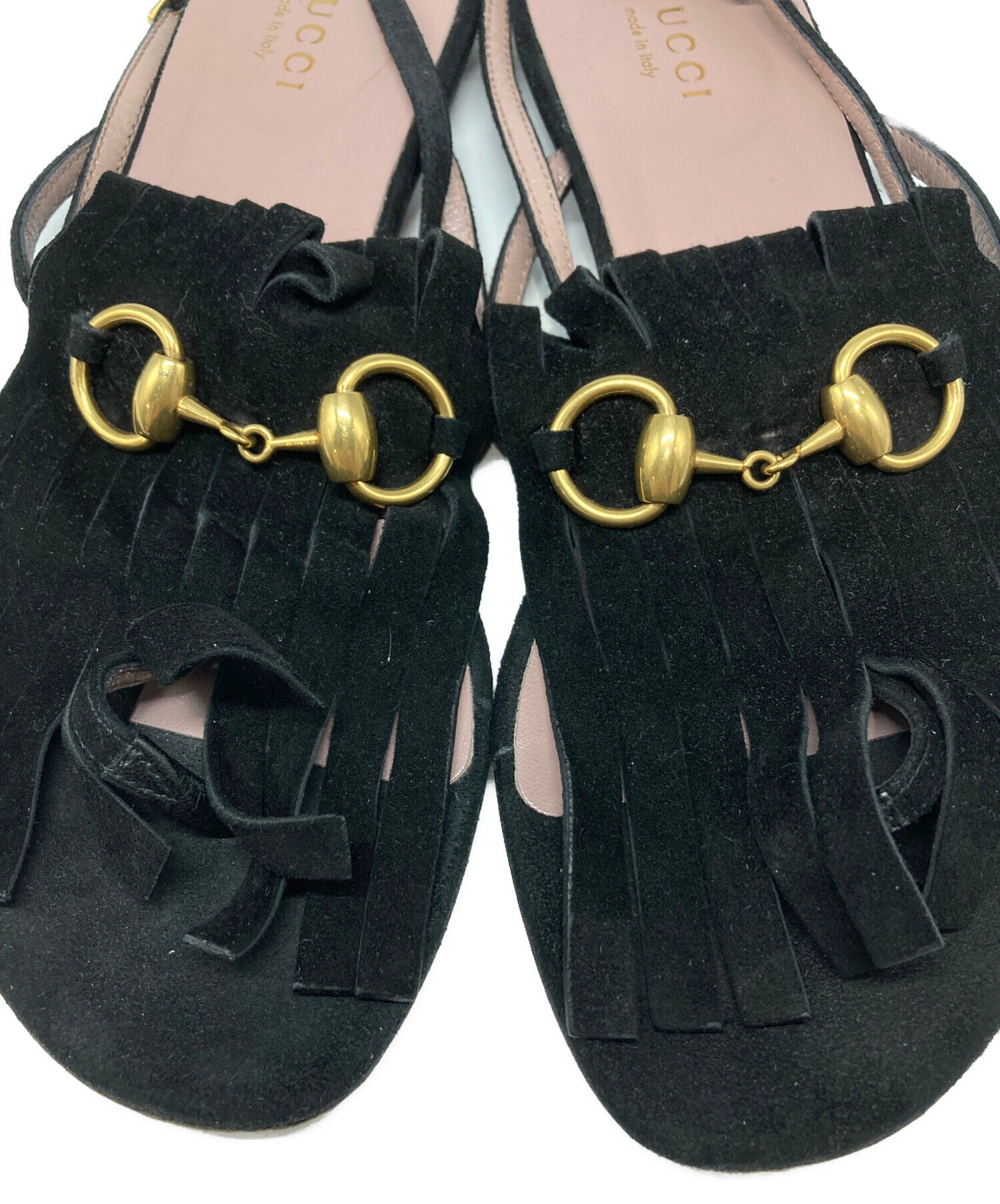 中古・古着通販】GUCCI (グッチ) フリンジホースビットサンダル