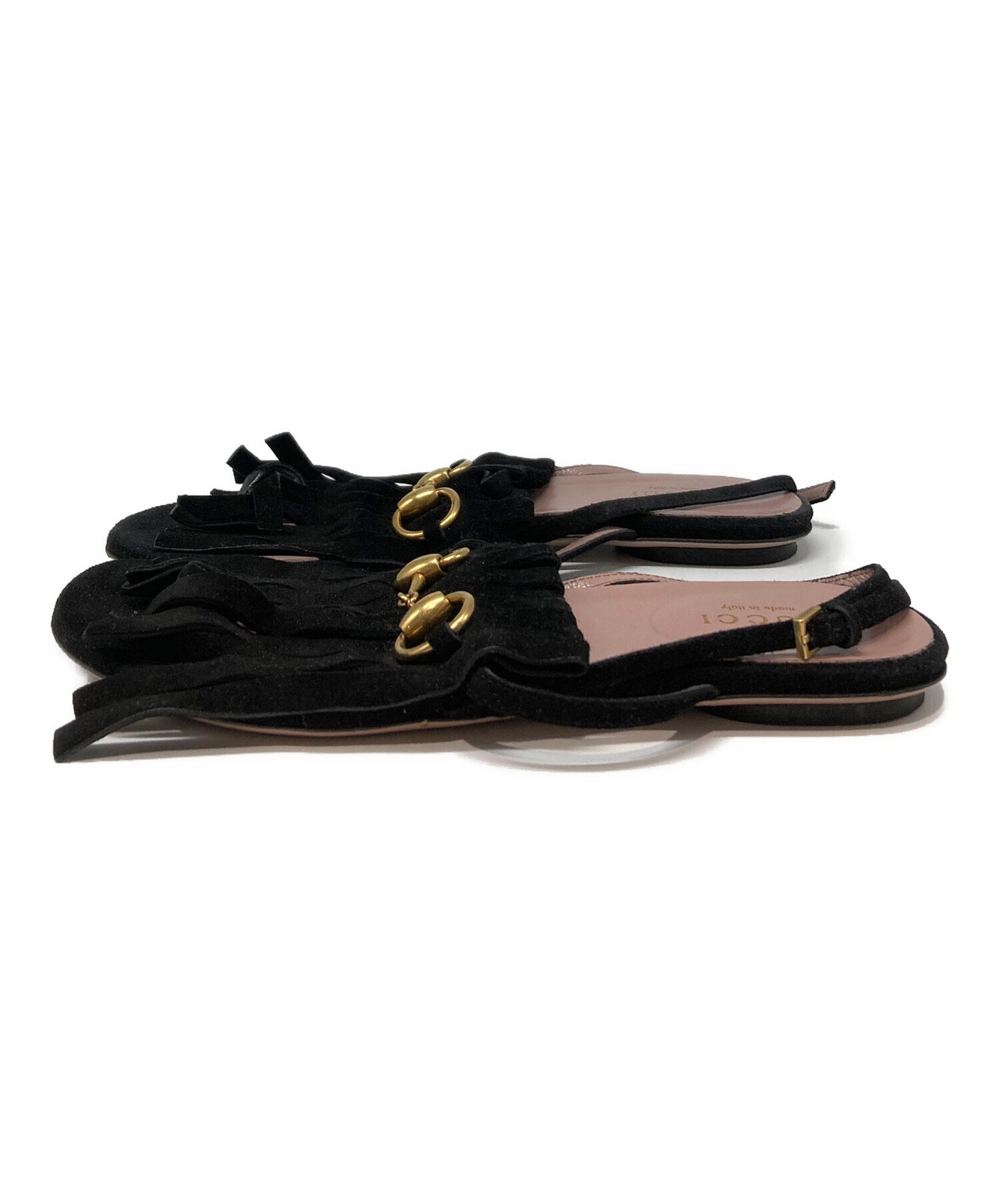 中古・古着通販】GUCCI (グッチ) フリンジホースビットサンダル