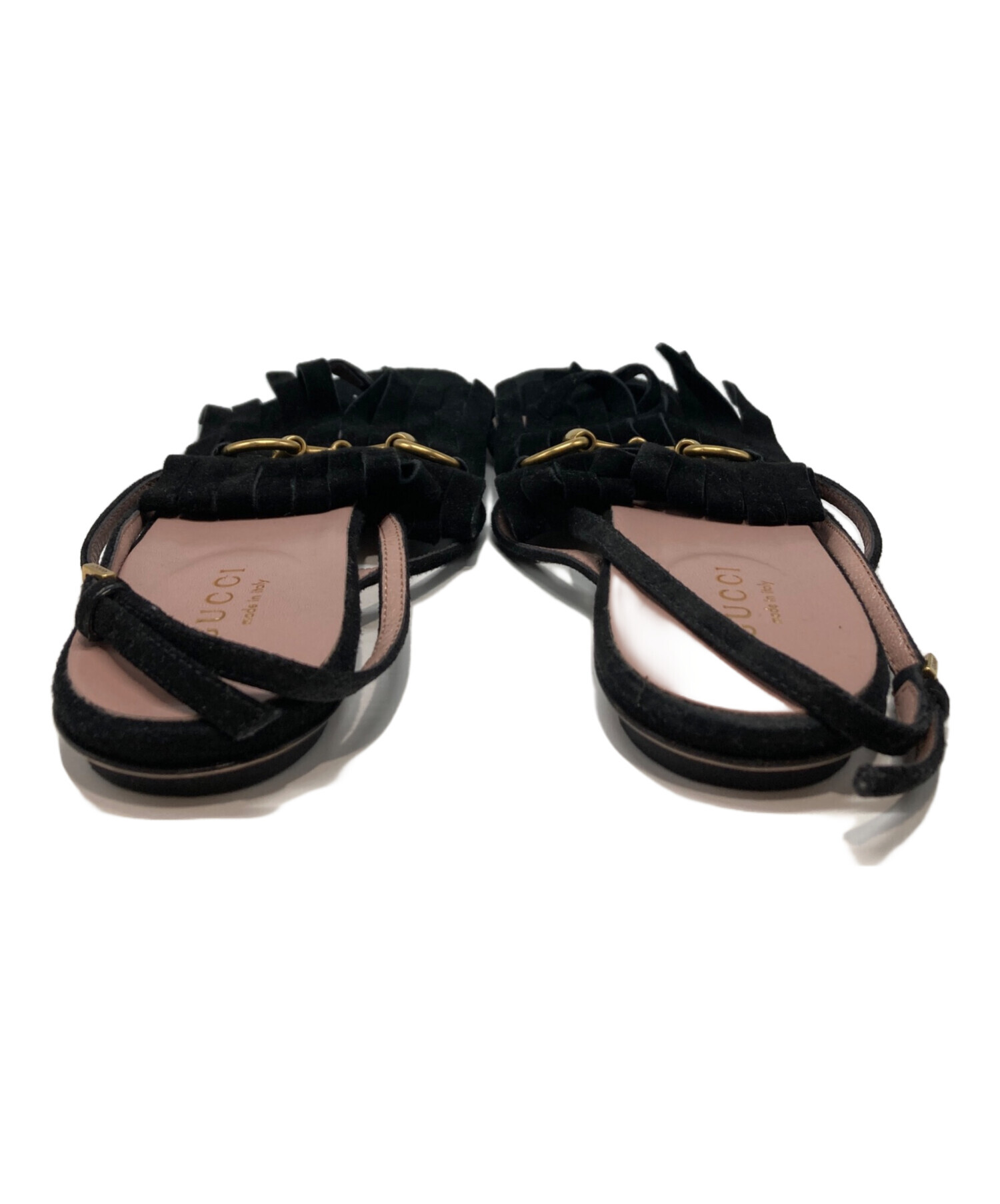 中古・古着通販】GUCCI (グッチ) フリンジホースビットサンダル