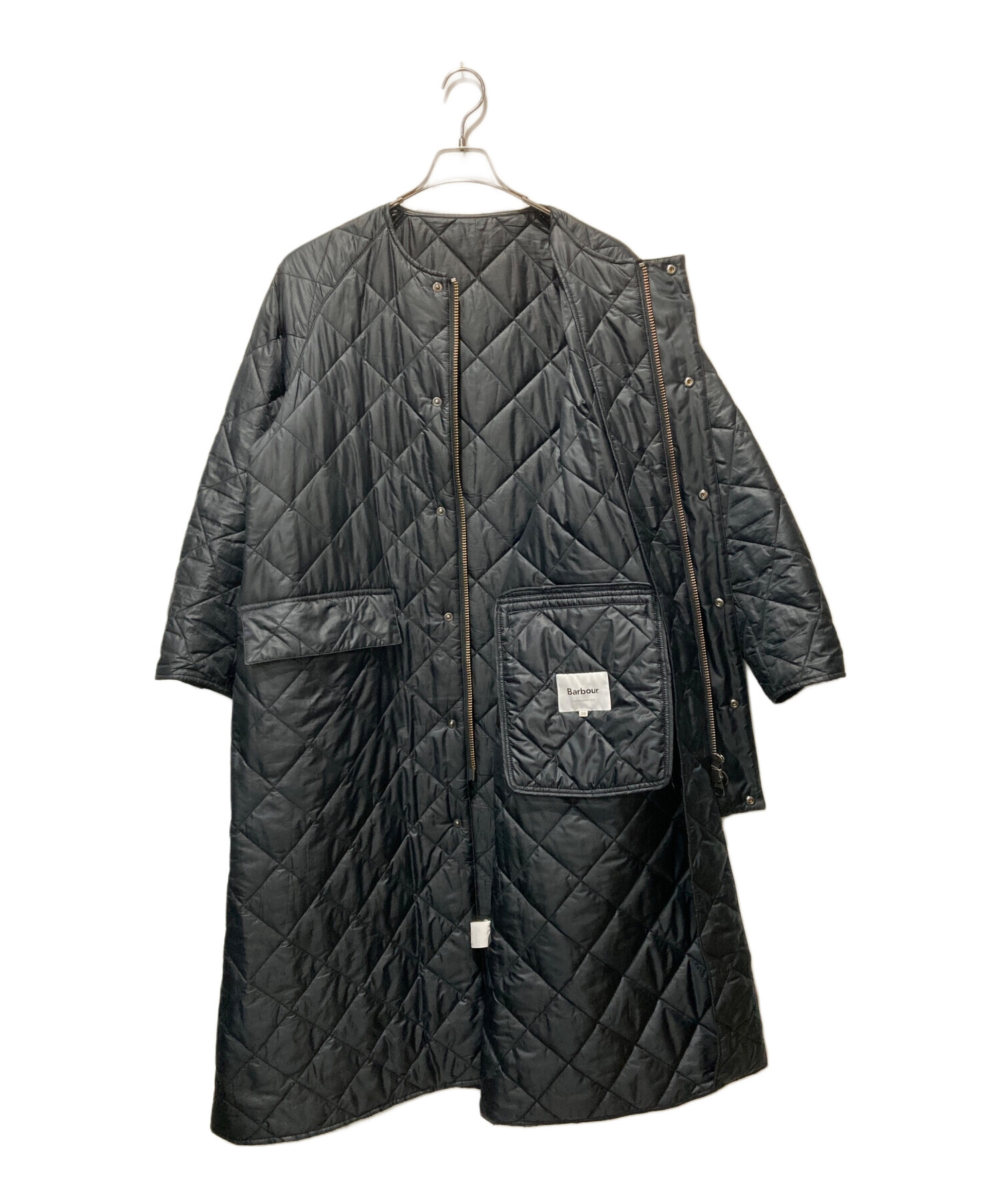 【レア】Barbour×Norton&Sons キルティングコート　サイズL 中古・古着通販】Barbour (バブアー) キルティングノーカラーコート