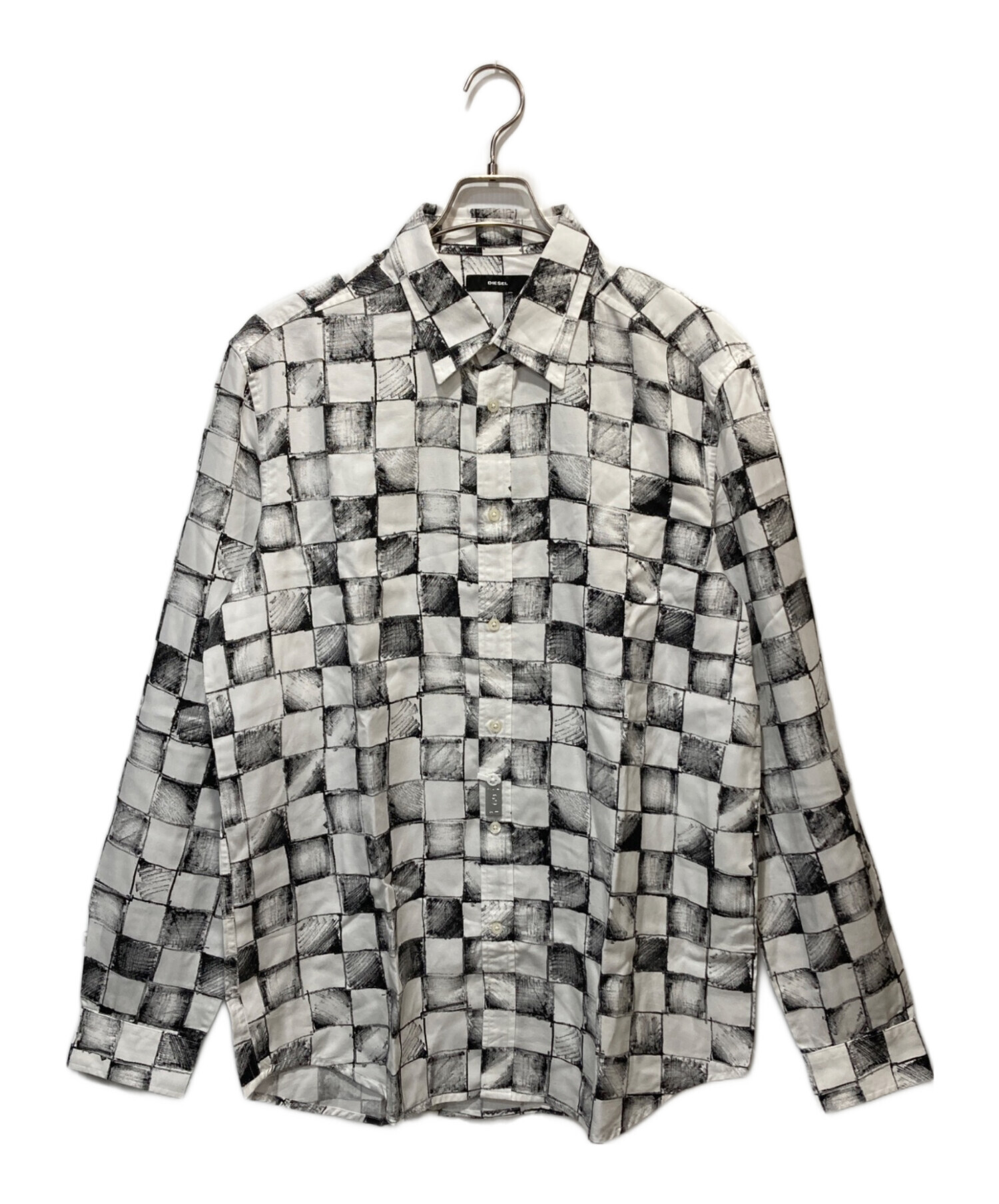 中古・古着通販】DIESEL (ディーゼル) S-CLESチェックシャツ ホワイト 