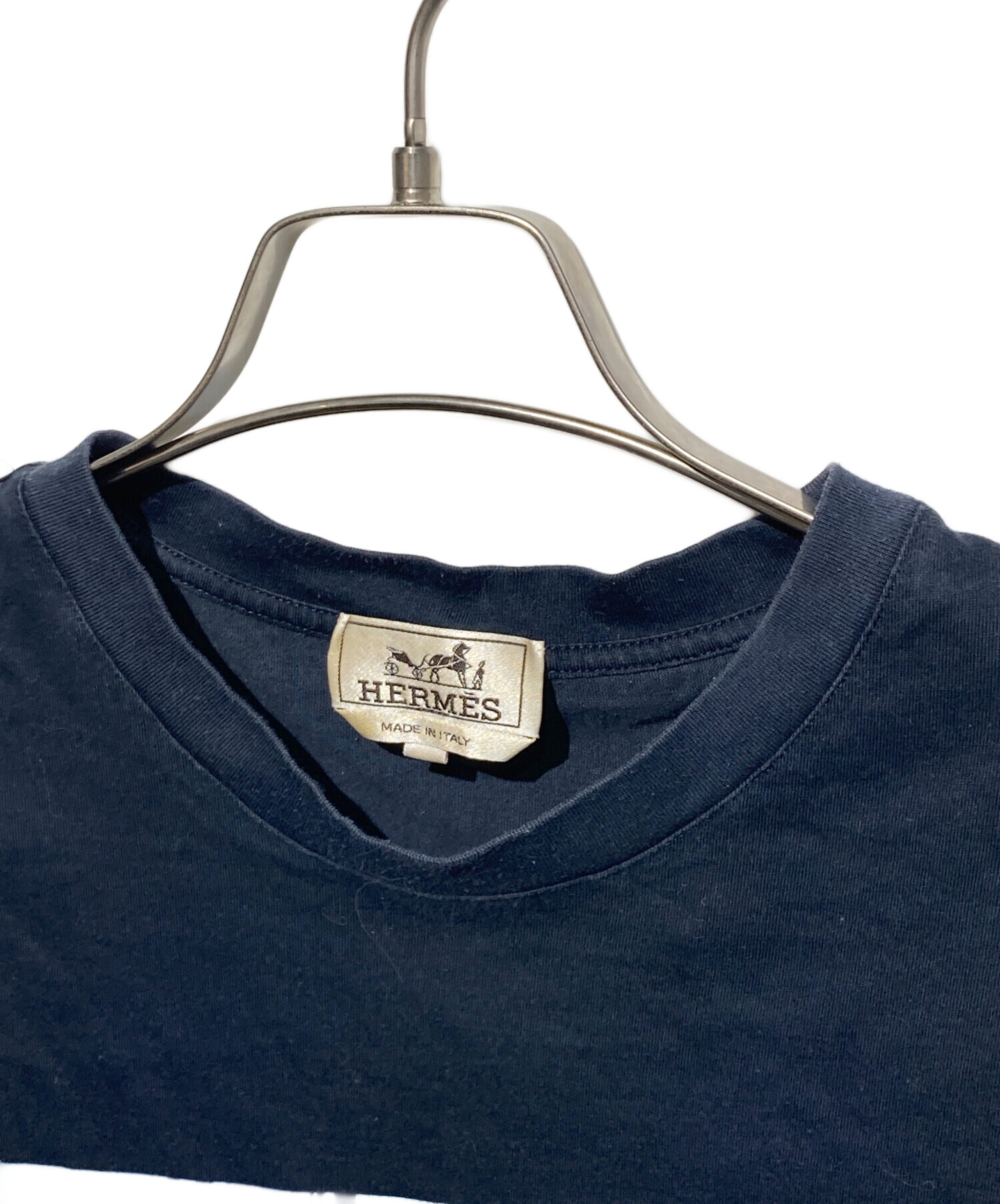 中古・古着通販】HERMES (エルメス) MEGA CHARIOT 3D Tシャツ ネイビー