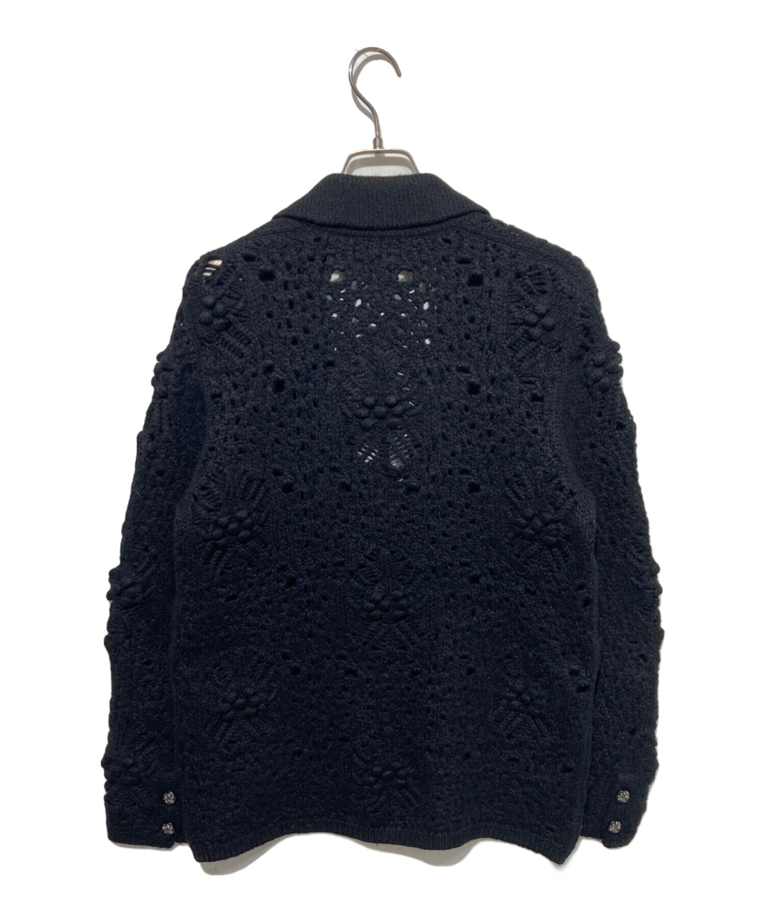 CHANEL パフスリーブカーディガン　サイズ38 黒　着用感ありC 中古・古着通販】CHANEL (シャネル) ココマークカメリアボタン