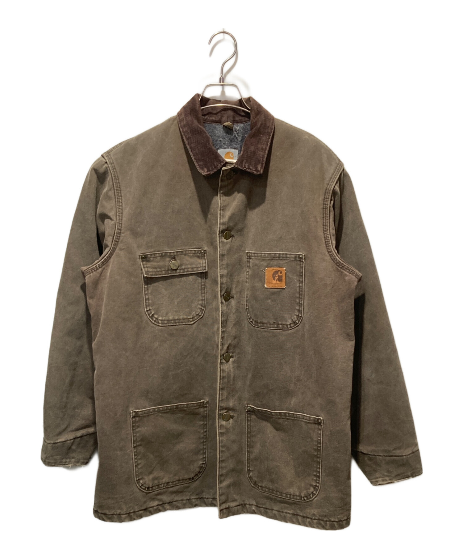 カーハート XL ハートタグ チェンジボタン ブランケット デニム チョアコート 中古・古着通販】CarHartt (カーハート) ブランケット付きチョアコート