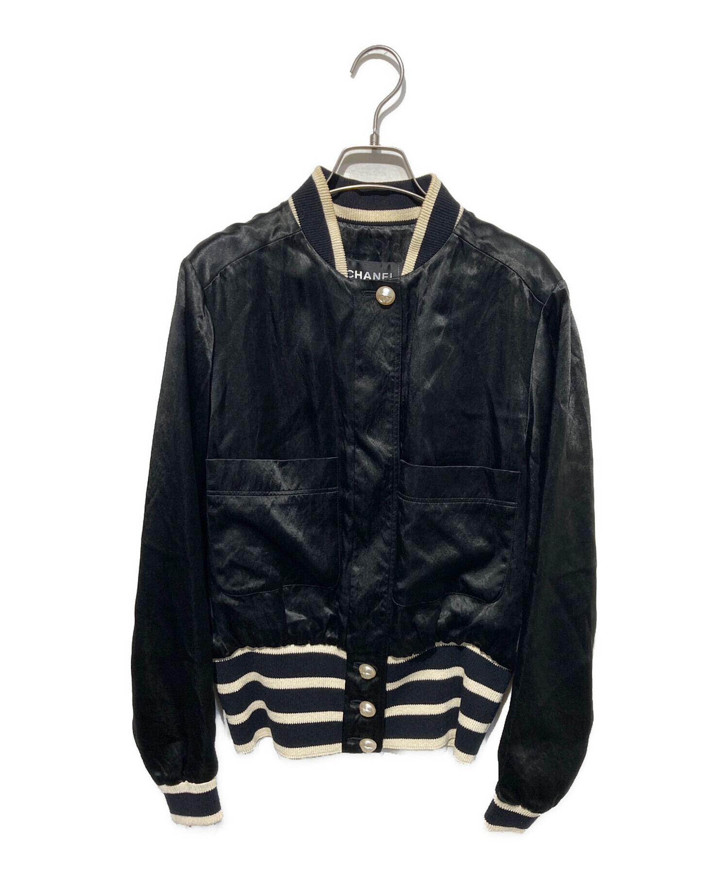 中古・古着通販】CHANEL (シャネル) パールココボタン シルクサテン