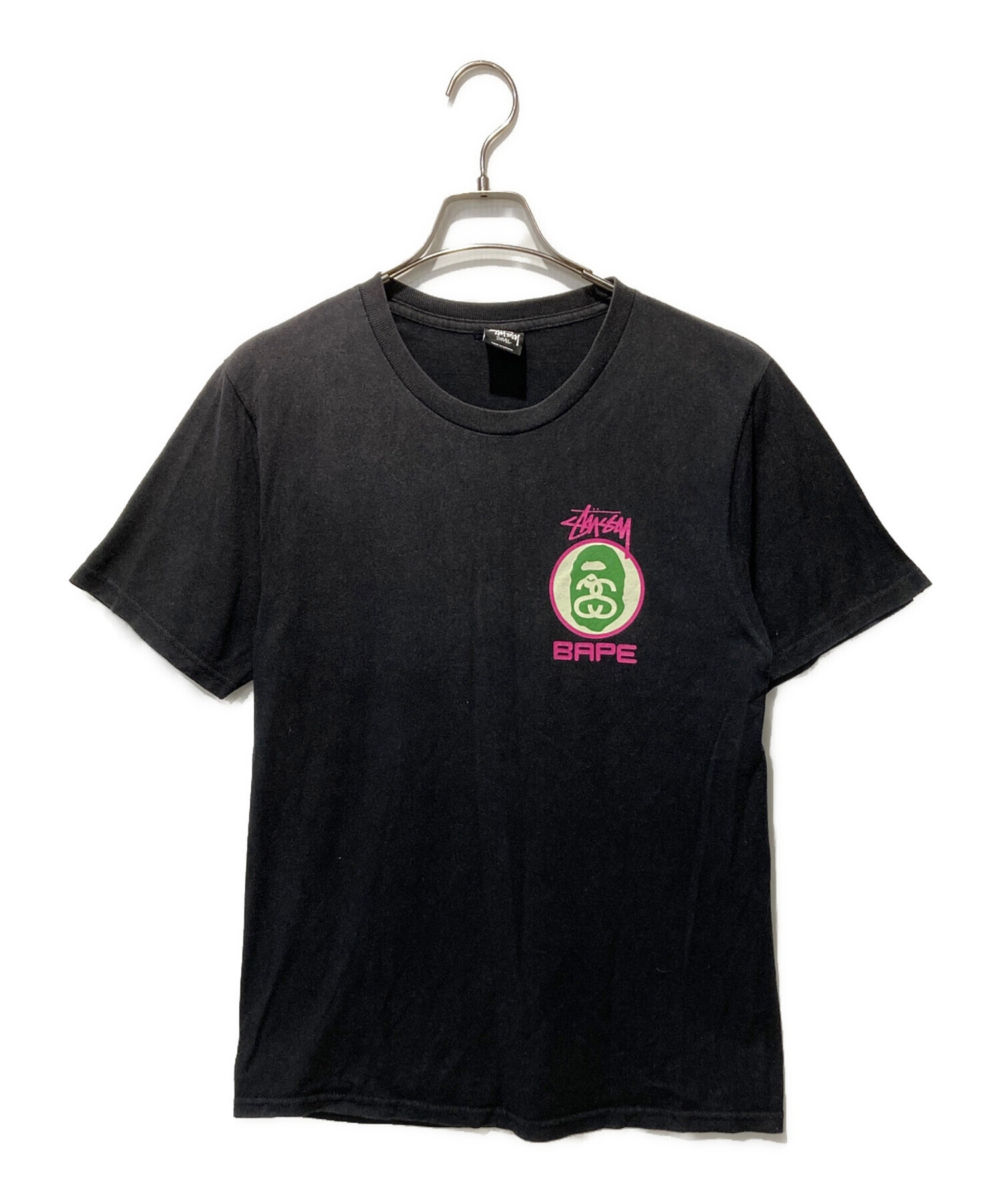 【激レア】ステューシー ア、ベイシングエイプ コラボTシャツ 中古・古着通販】A BATHING APE (アベイシングエイプ) stussy