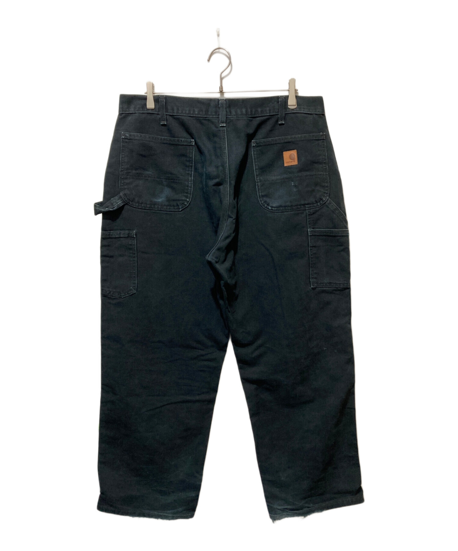 ジ*ノ様 カーハート ペインターパンツ W34 L33相当 ブラック 黒 ワーク 中古・古着通販】CarHartt (カーハート) ペインターパンツ ブラック
