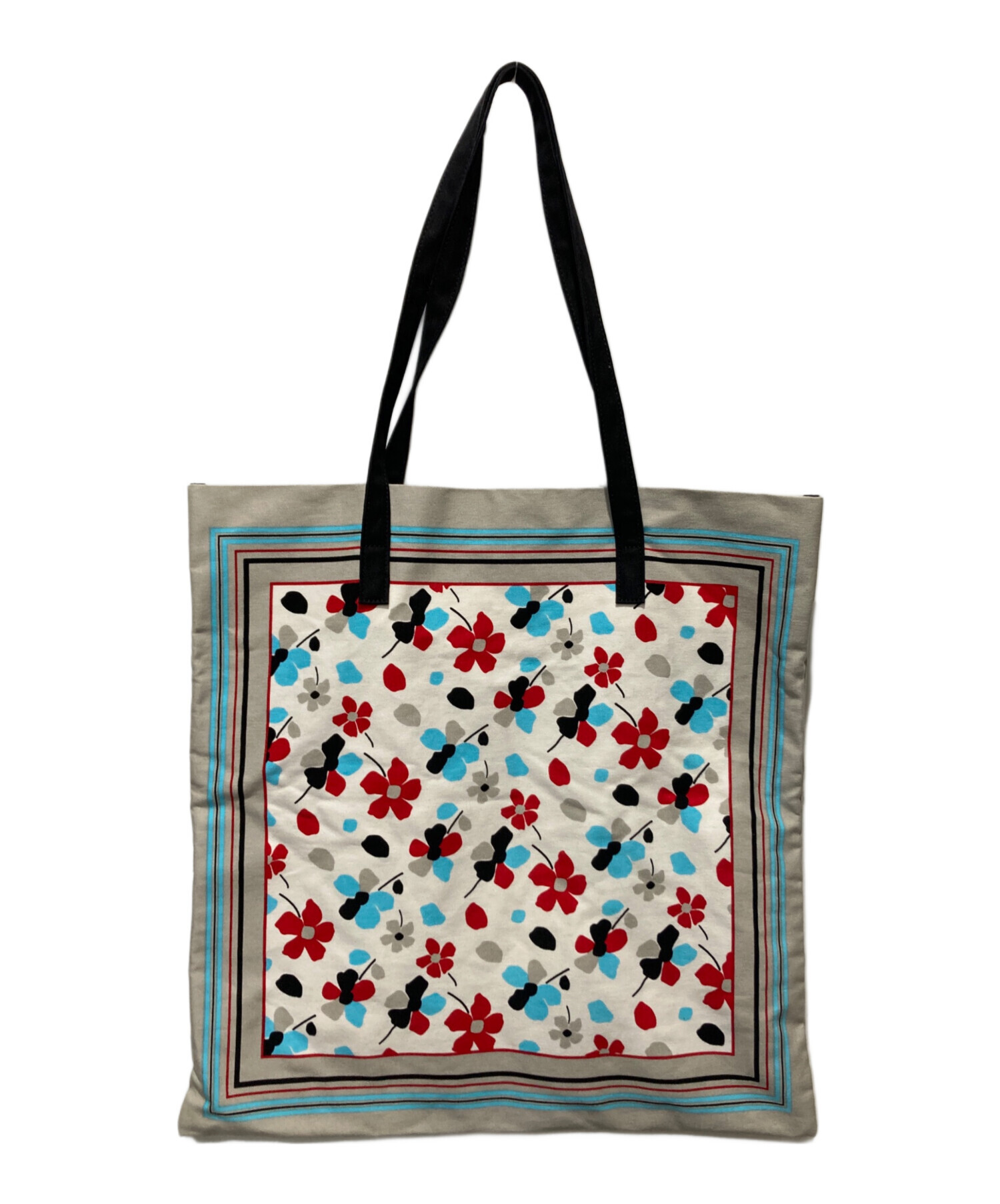 新品未使用タグ付 マルニ MARNI バンダナトートバッグ　花柄 中古・古着通販】MARNI (マルニ) 花柄バンダナトートバッグ ホワイト