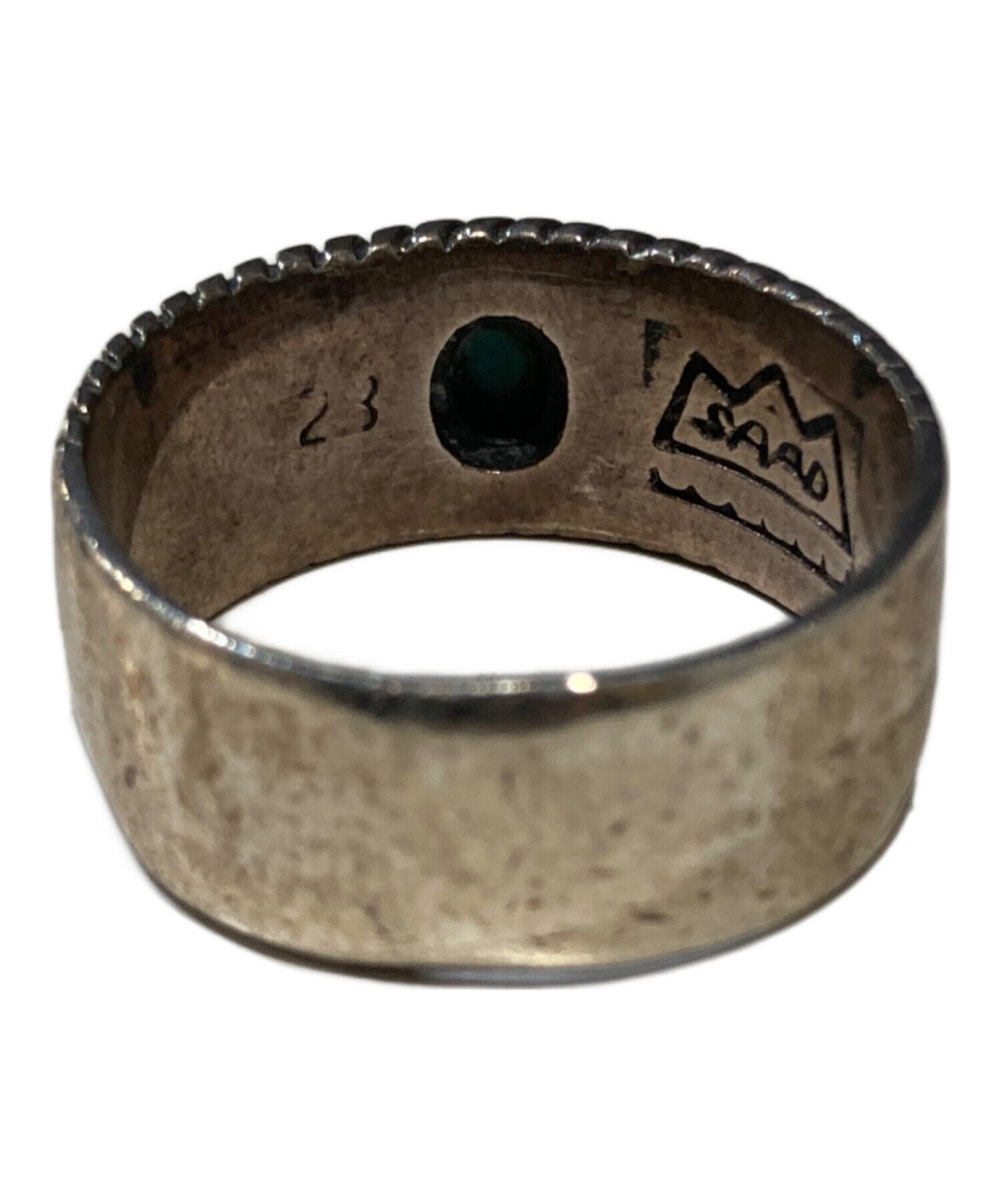 シルバー925無垢【SAAD】ターコイズリング23号silver925本物20g 中古・古着通販】saad (サード) ターコイズ リング シルバー×ブルー