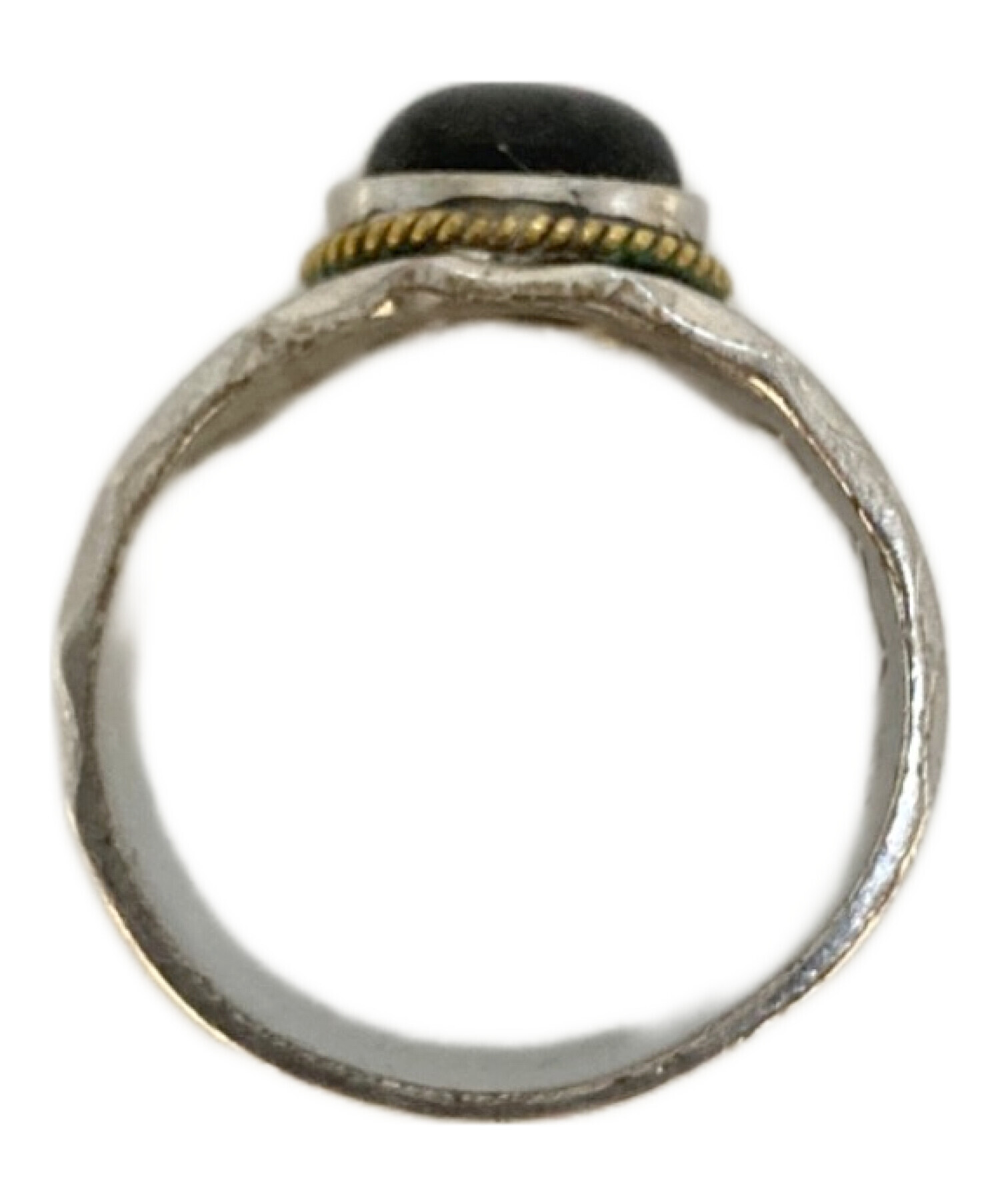 ☆ SAADサード フェザー 天然石 シルバーリング 23号 中古・古着通販】saad (サード) リング シルバー サイズ:23号