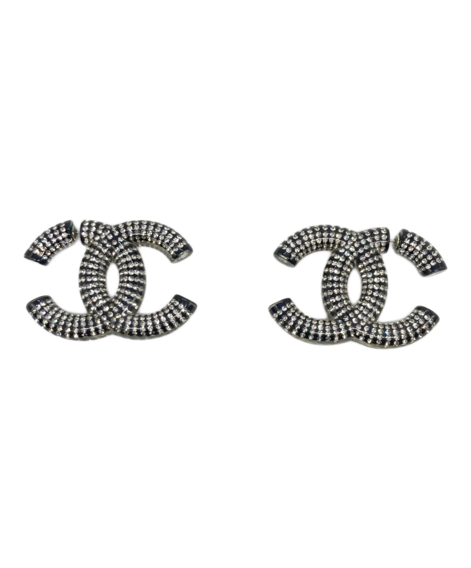 中古・古着通販】CHANEL (シャネル) ココマークピアス ブラック