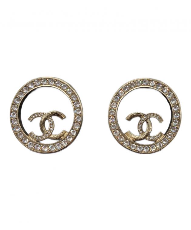 中古・古着通販】CHANEL (シャネル) ラインストーンココマークピアス