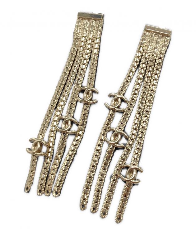 週末セールシャネル　チェーンピアス 中古・古着通販】CHANEL (シャネル) ココマークフリンジチェーンピアス
