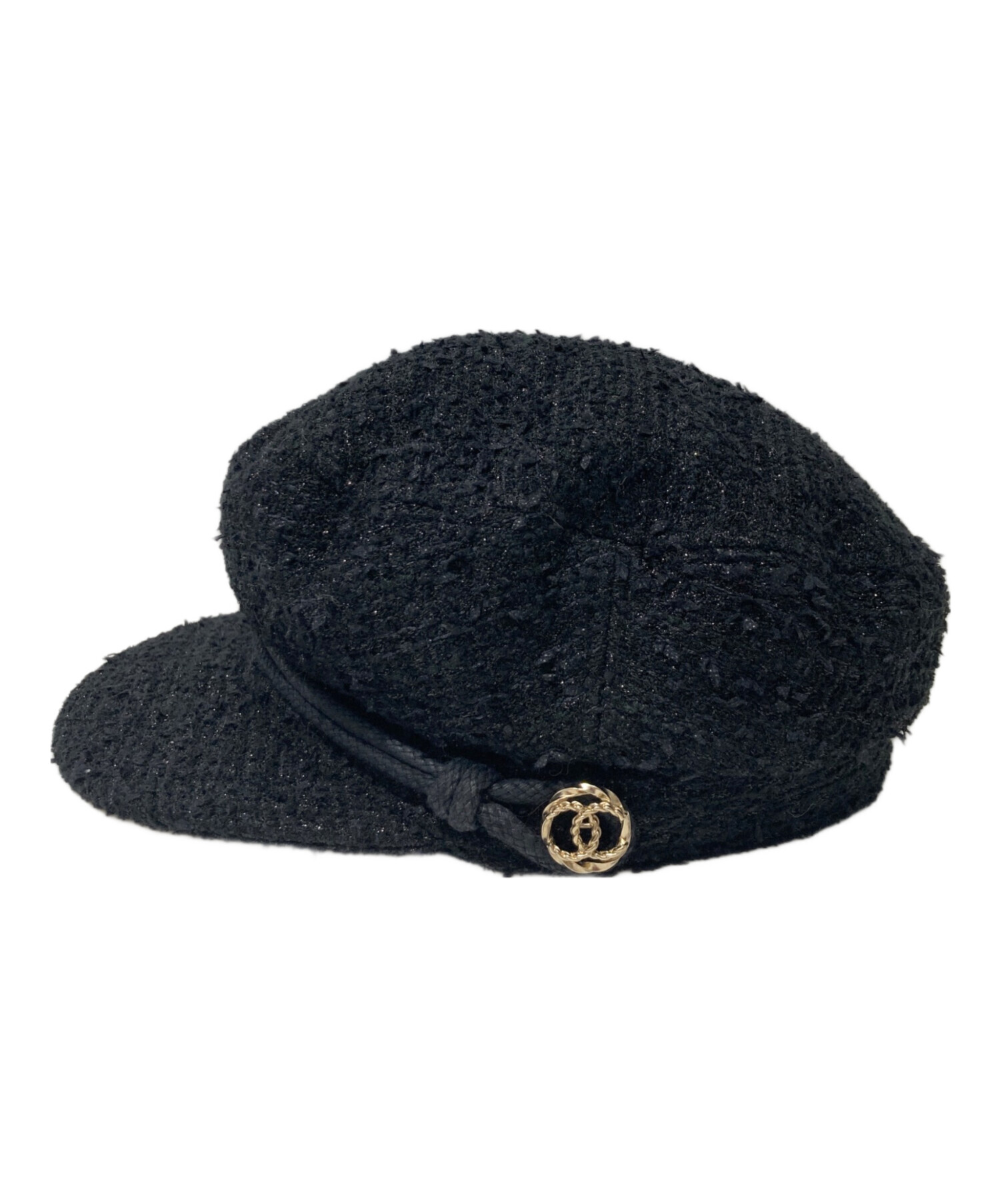 CHANEL ツィード　キャスケット 中古・古着通販】CHANEL (シャネル) ココマークツイードキャスケット