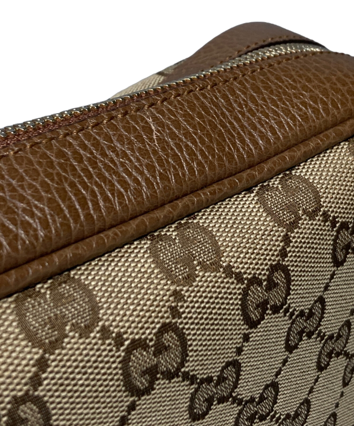 中古・古着通販】GUCCI (グッチ) GGキャンバスレザーショルダーバッグ