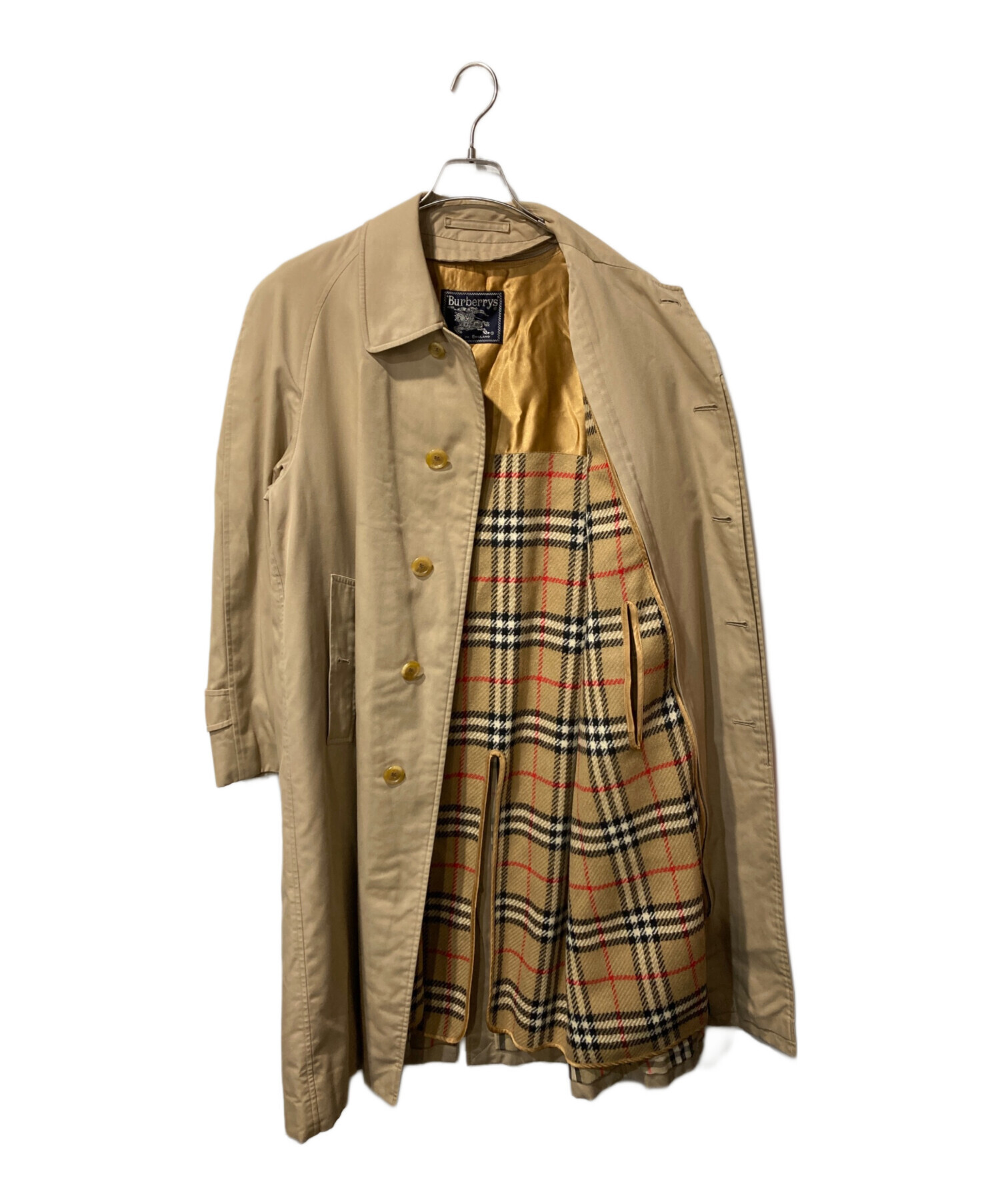 バーバリーロンドン ステンカラーコート LL 比翼 ライナー付 ベージュ 中古・古着通販】Burberry's (バーバリーズ) ライナー付きステンカラー