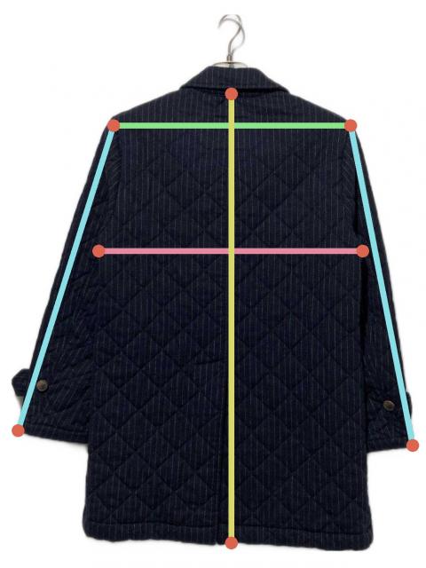 中古・古着通販】LAVENHAM (ラベンハム) ストライプキルティングコート